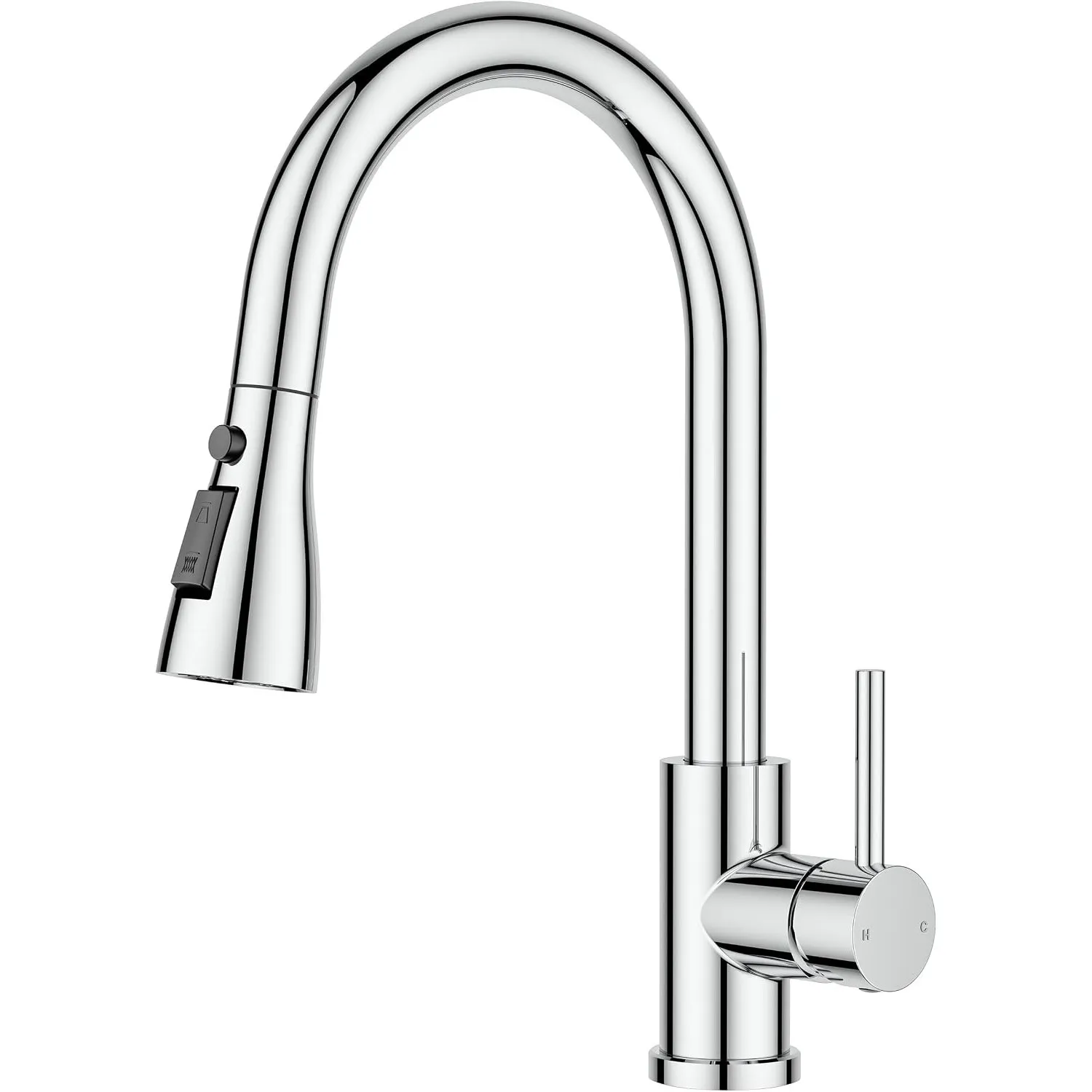 FORIOUS Wasserhahn Küche, Mischbatterie Armatur mit Brause Ausziehbar, 360° Schwenkbar Spültischarmatur Küche mit Hohem…