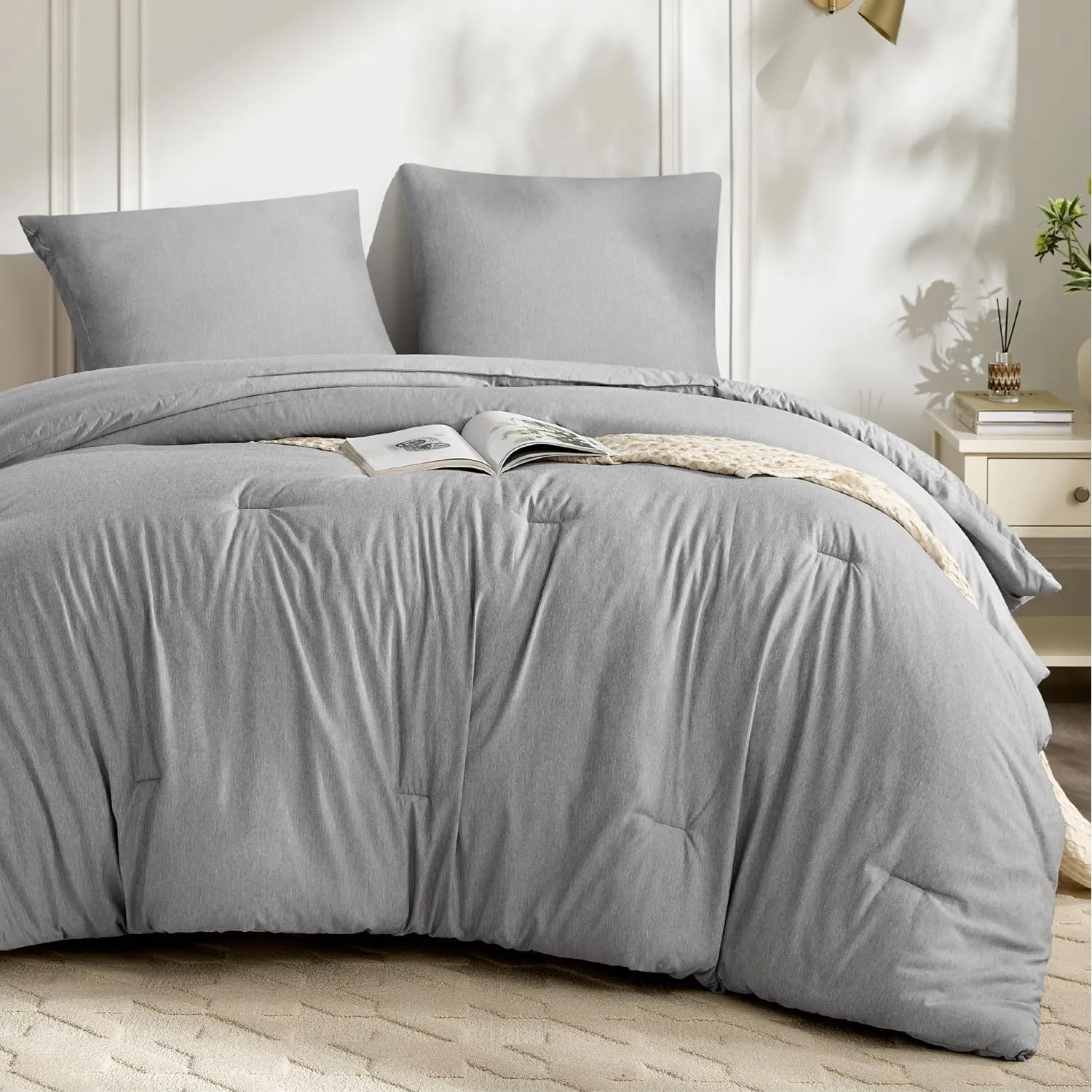 BEDSURE Bettdecke Ohne Bezug 135x200 - Bettdecke 135x200 mit Kissenbezug 80x80 cm - Kationische 2-teilig-Bettdecken-Set…