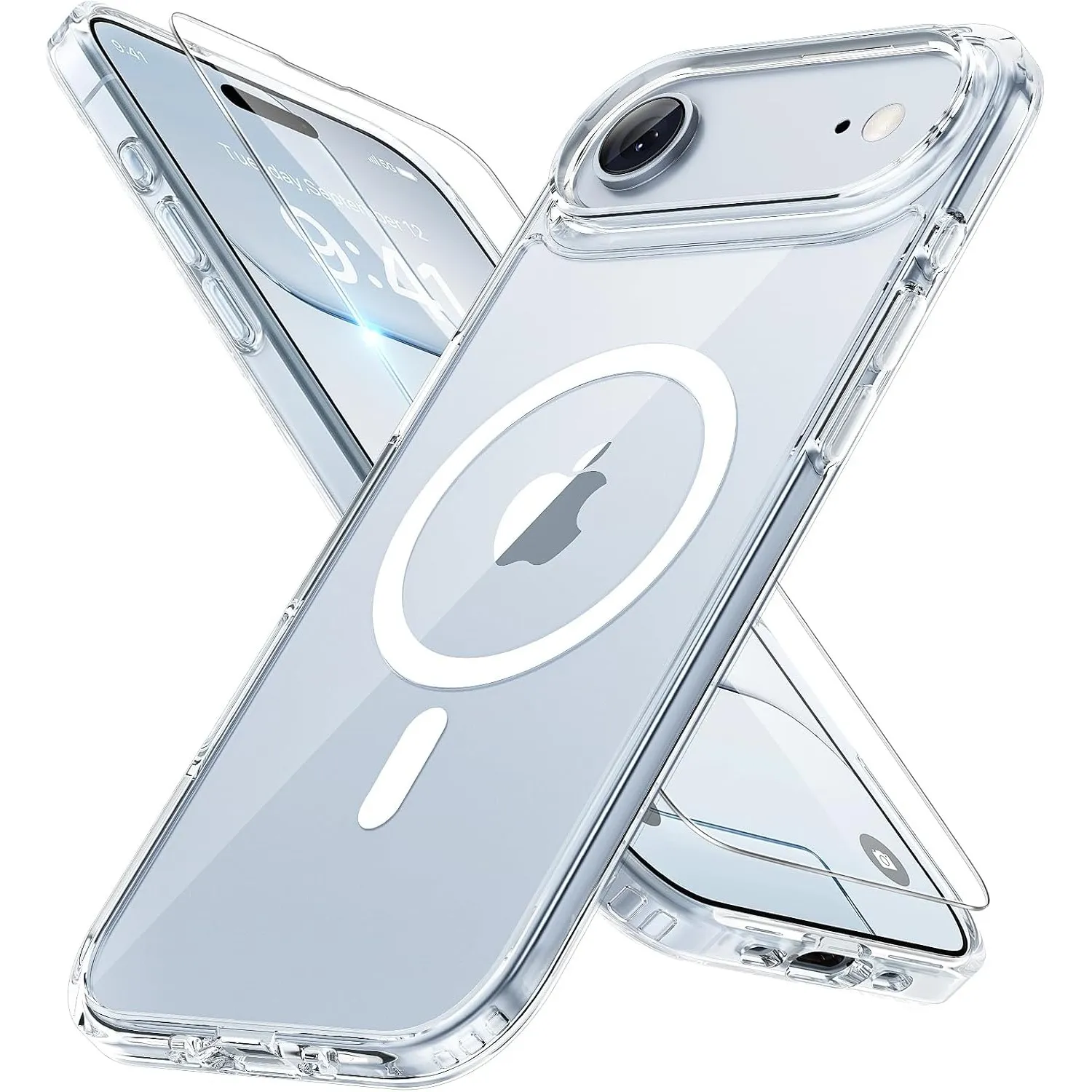Miracase für iPhone Air Hülle für Magsafe[mit Panzerglas] [TOP Militärschutz & Magnetkraft] Stoßfest Kratzfest mit Samt…