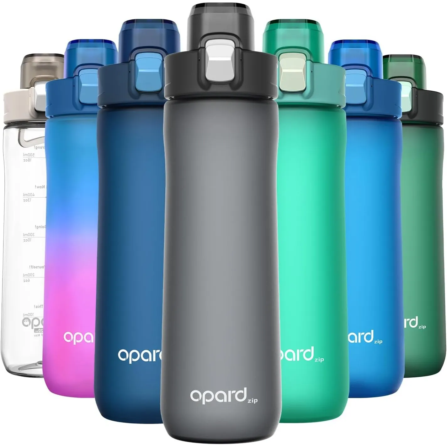 Opard Zip Trinkflasche 600ml, BPA frei Trinkflasche Kinder, Tritan Sportflasche, Water Bottle Spülmaschinenfest, Auslau…