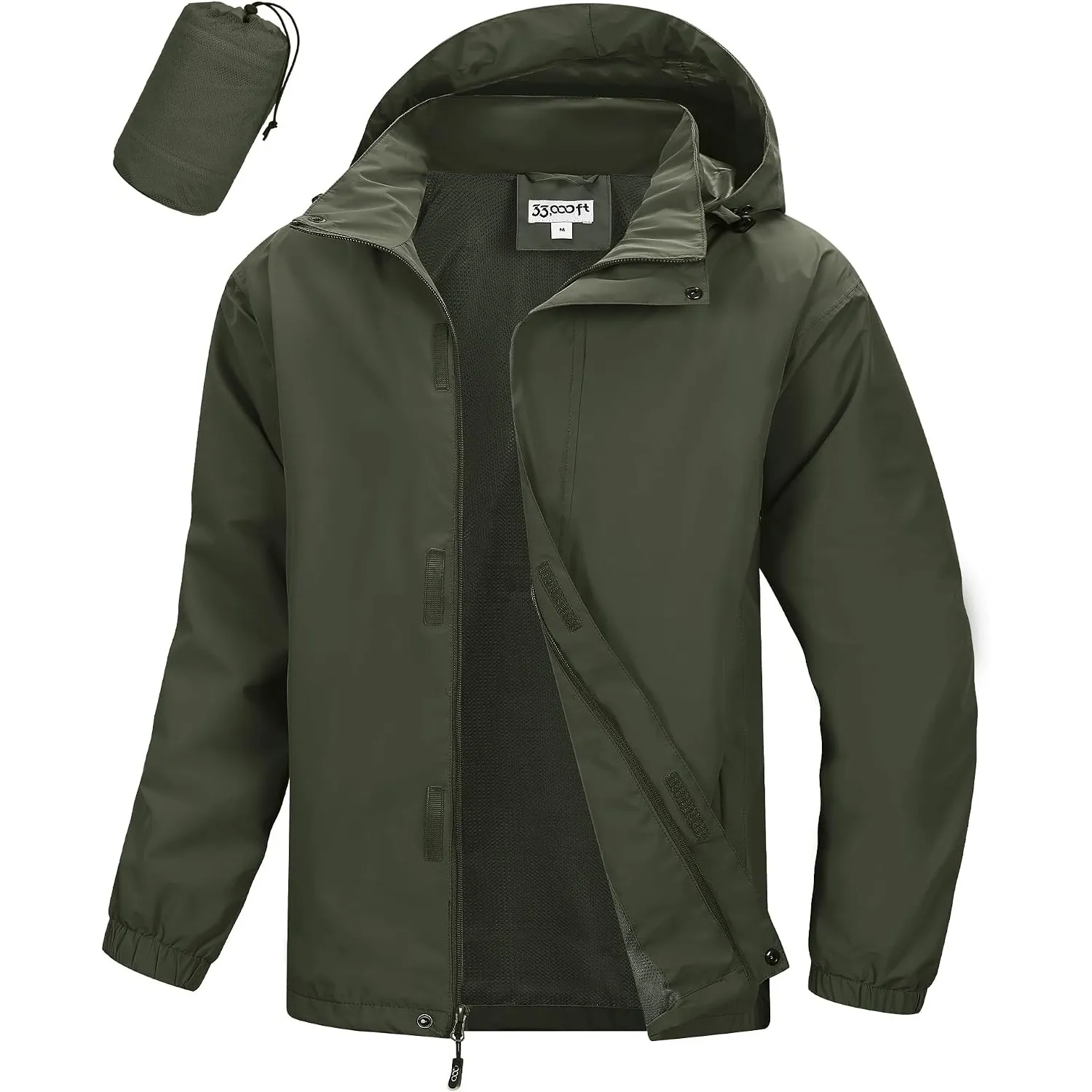 33,000ft Regenjacke Herren Wasserdichte Atmungsaktiv Leichte Outdoorjacke