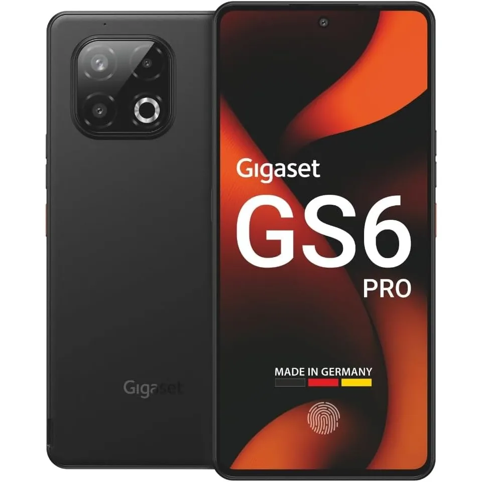 Gigaset GS6 Pro Smartphone, 256GB, 8GB RAM, 6,67-Zoll-OLED-Display, Black