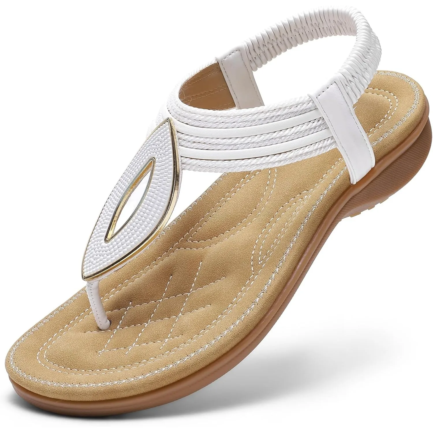 Sandalen Damen Sommer Flache Sandaletten Elegant Sandals Strand Schuhe