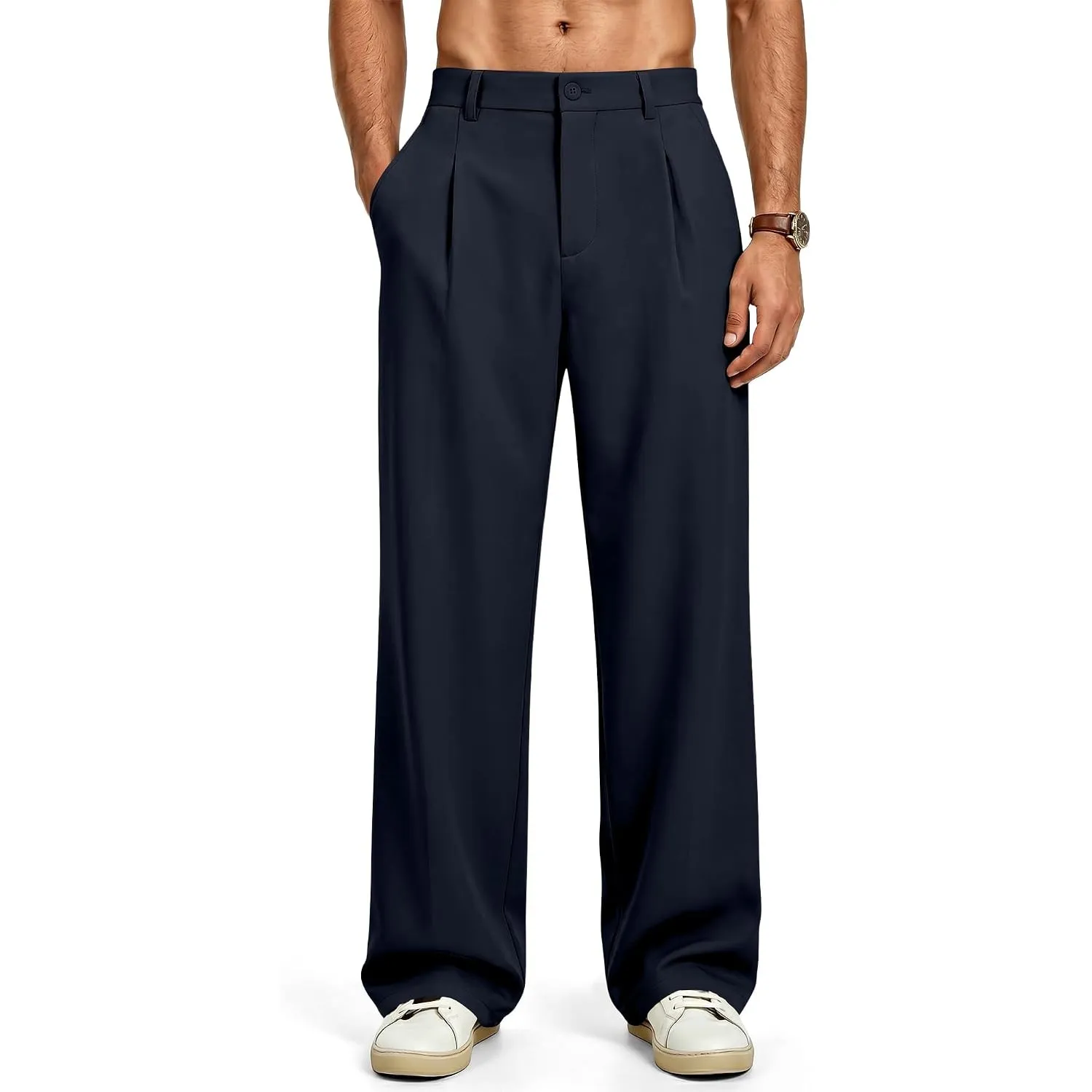 JMIERR Chino Hose Herren Baggy Anzughose Casual Hosen,