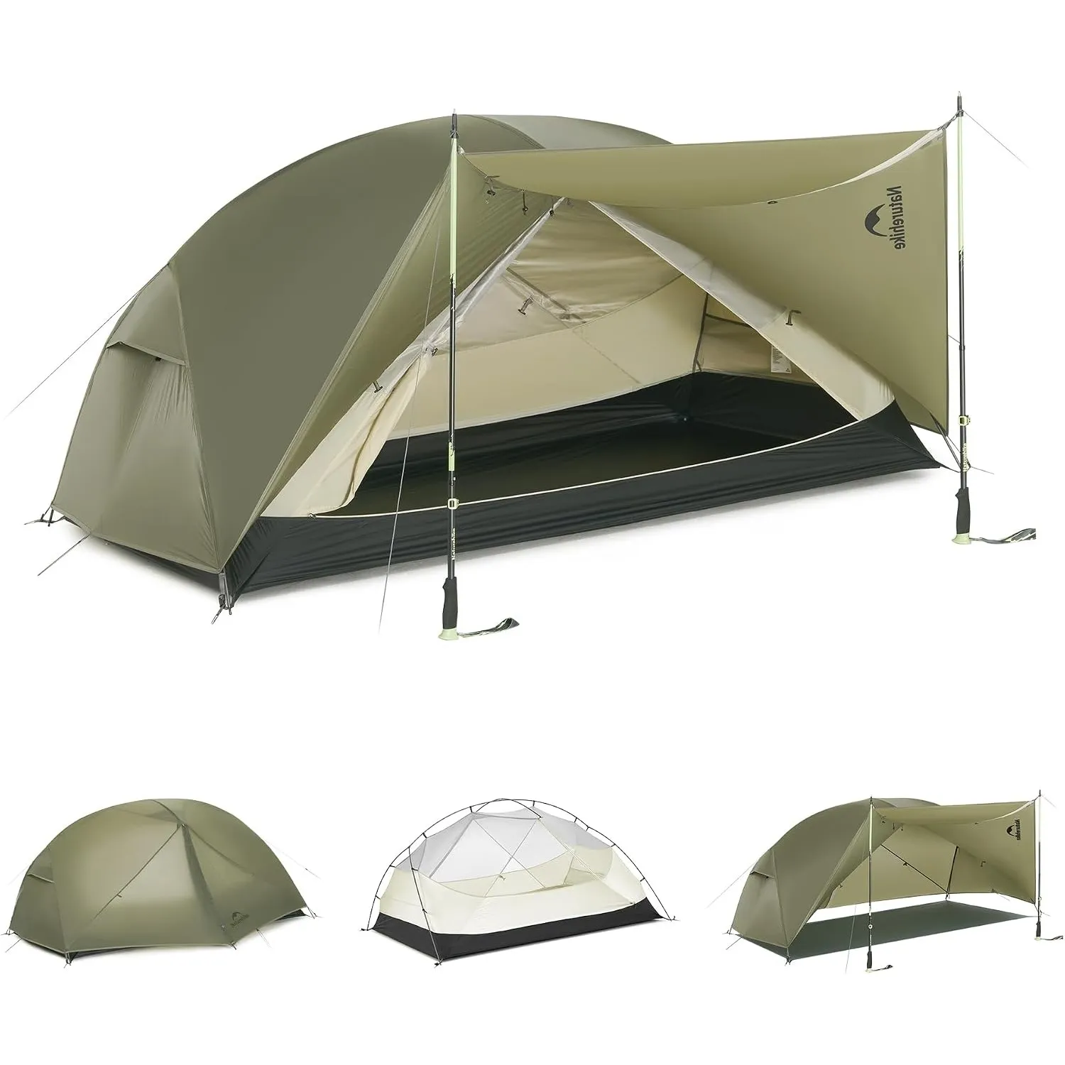 Naturehike Mongar Base/Pro Zelt 1&2&3 Personen Ultraleicht Camping Zelt