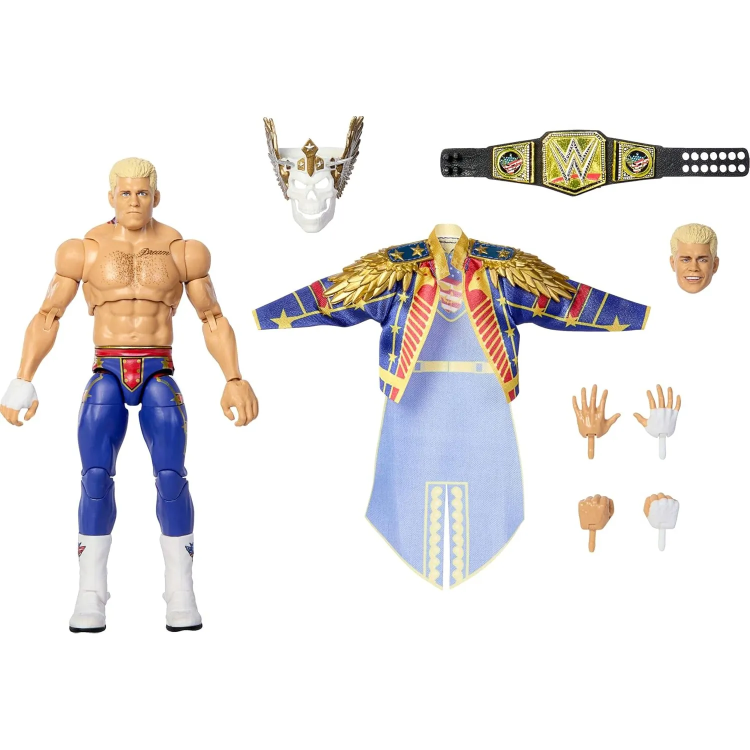 Mattel WWE Ultimate Edition Cody Rhodes Actionfigur und Zubehör
