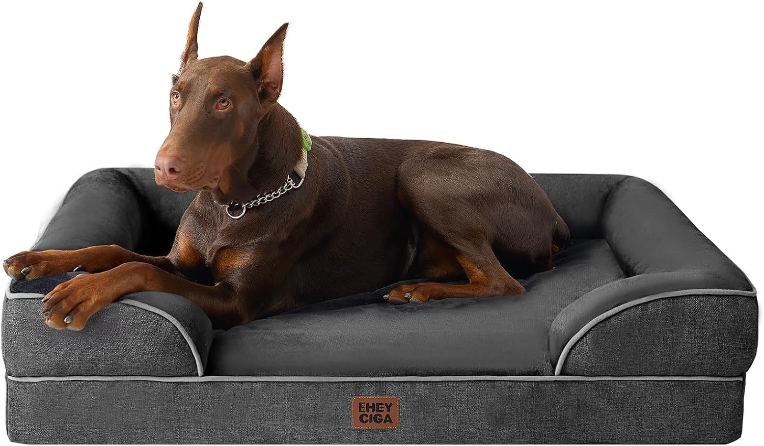 EHEYCIGA Orthopaedic Dog Bed for Large Dogs, 122 x 89 cm, Memory Foam Dog Basket, XXL, Washable Dog Sofa, Waterproof, N…