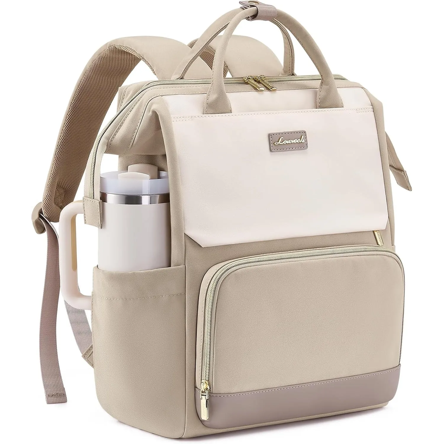 LOVEVOOK Rucksack Damen, 15,6 Zoll Laptop Schulrucksack Teenager Mit Großem Fach für Trinkflasche, Travel Backpack Wome…