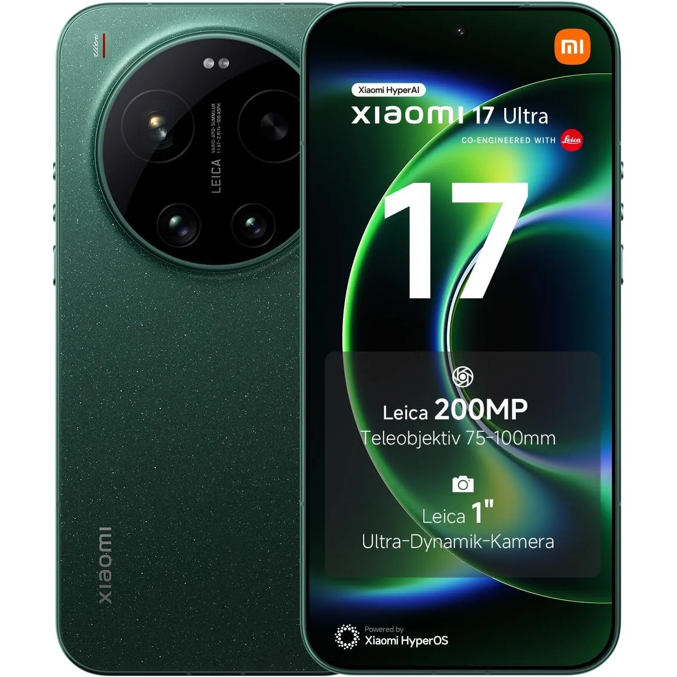 XIAOMI 17 Ultra Smartphone 16+512 GB, HyperAI Handy mit Android, Leica 200 MP Teleobjektiv (75–100 mm), Leica APO Optik…