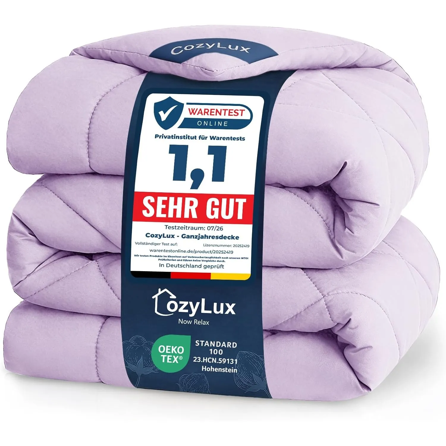 CozyLux Bettdecke 135x200 cm Lavendel für 4 Jahreszeiten