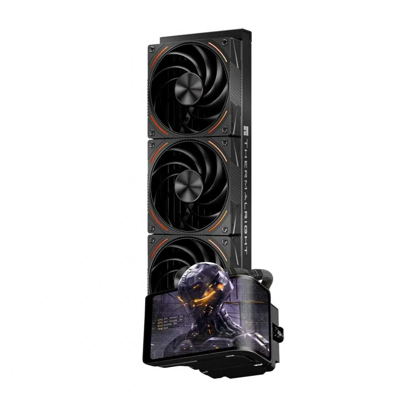 Thermalright TR Wonder Vision 360 TURBO ARGB Schwarz CPU-Wasserkühler-3000RPM,60HZ gebogener Bildschirm mit 2400x1080-A…