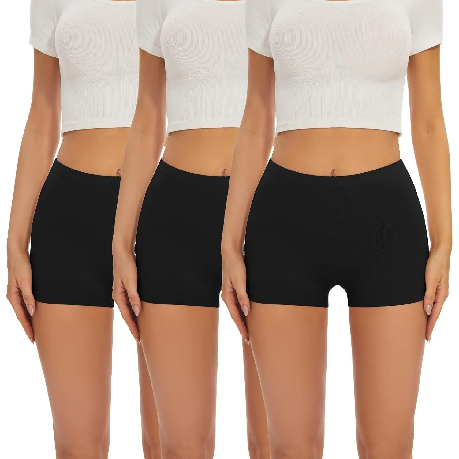SIHOHAN Boxershorts Damen Baumwolle Radlerhose Damen Kurz für Kleid Bauchweg Unterhosen Nahtlos Unterziehhose Doppelter…