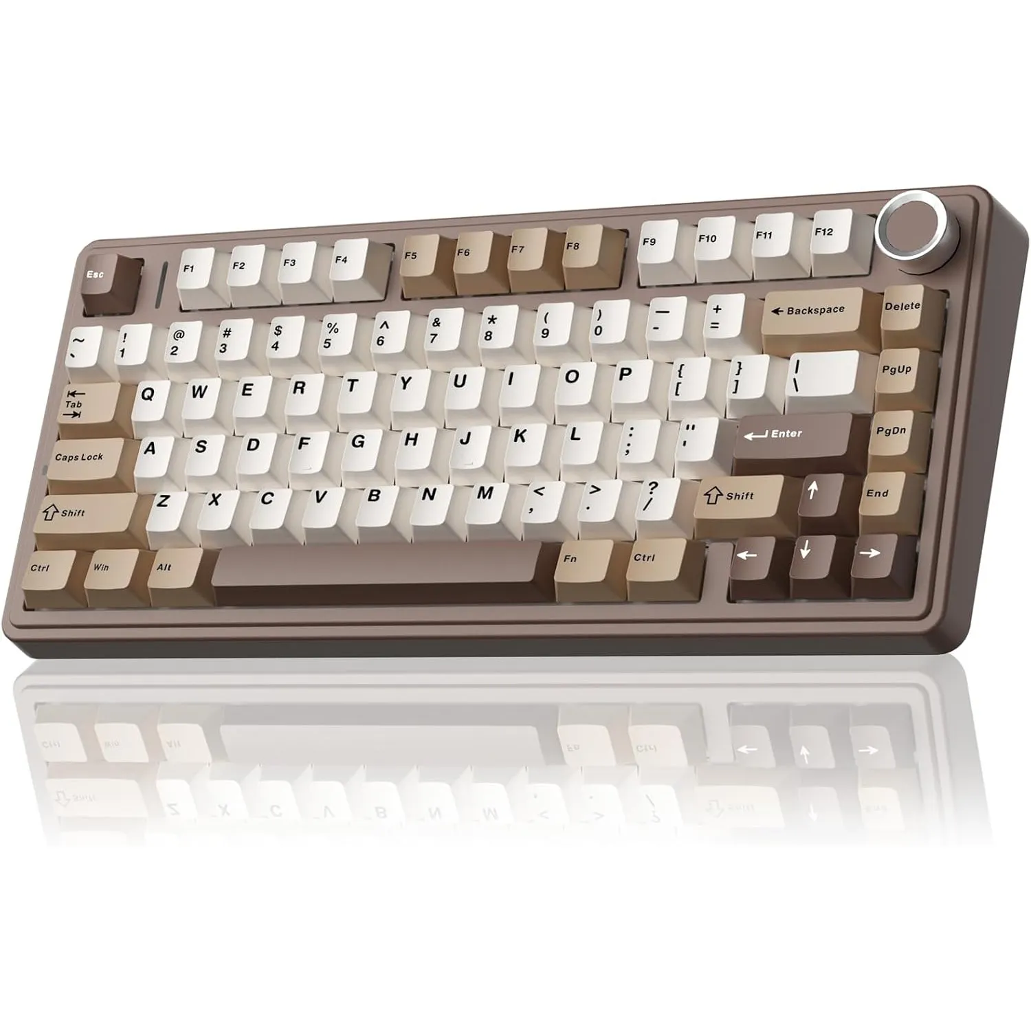 AULA F75 Mechanische Tastatur Gaming,2.4GHz/Type-C/BT5.0 Mechanical Keyboard mit Knopf,Fünfschichtige Gefüllte Struktur…