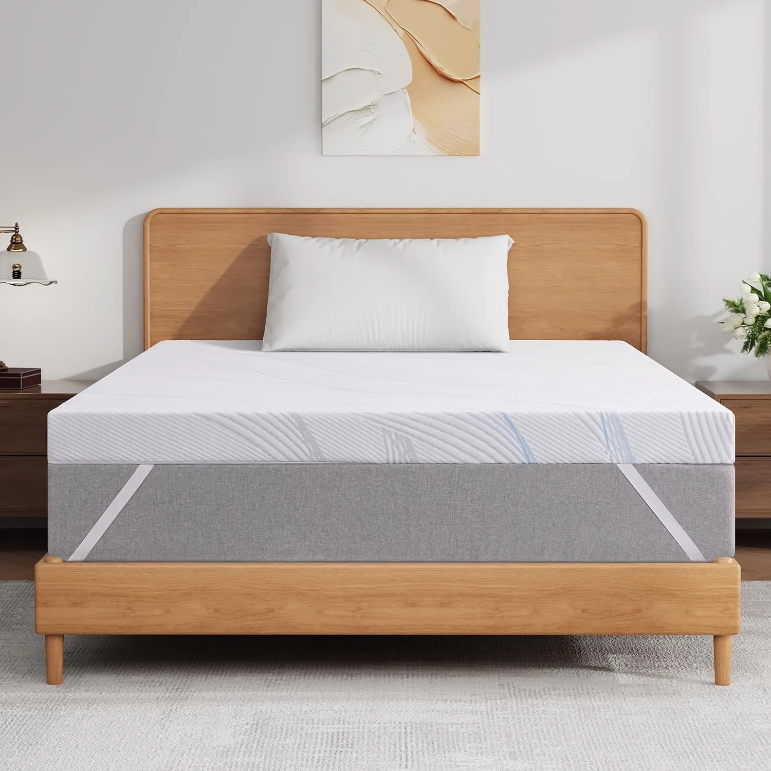 Topper 140x200cm, Hochwertiger Matratzen Topper 140x200cm,7 cm Höhe mit weicher Gel-Memory-Schaum und stützender Komfor…