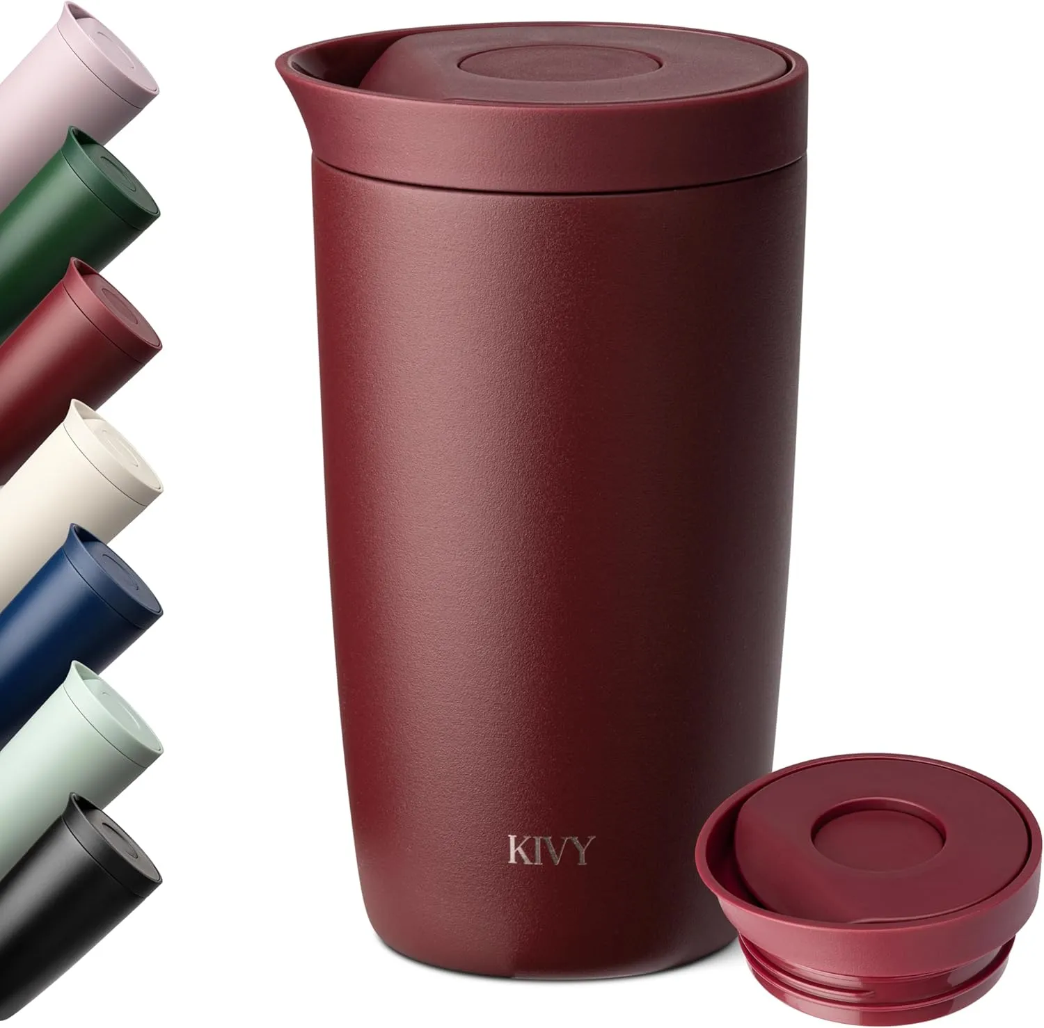 KIVY Thermobecher 350ml [6h Heiß & 24h Kalt] Für Kaffee, Tee & Iced Coffee - Kaffeebecher to go Thermo - Thermobecher K…