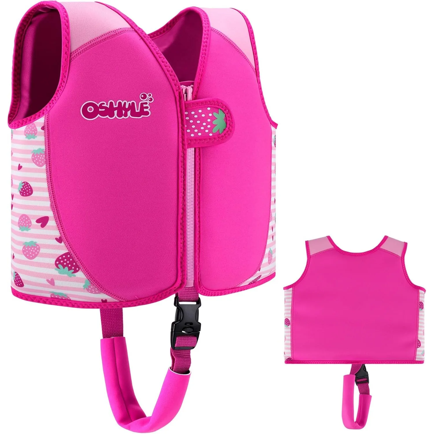 Schwimmweste Kinder 1-9 Jahre - Neopren Schwimmlernhilfe mit Reißverschluss und Sicherheitsgurt, Jungen Mädchen Schwimm…