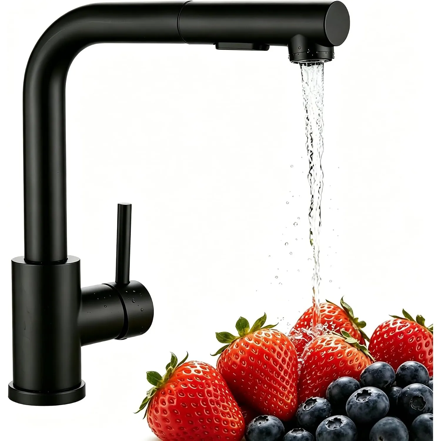Wasserhahn Küche,Küchenarmatur Ausziehbar mit Hochdruck,Spültischarmatur Küche mit Brause Zwei Wasserstrahlarten,Armatu…