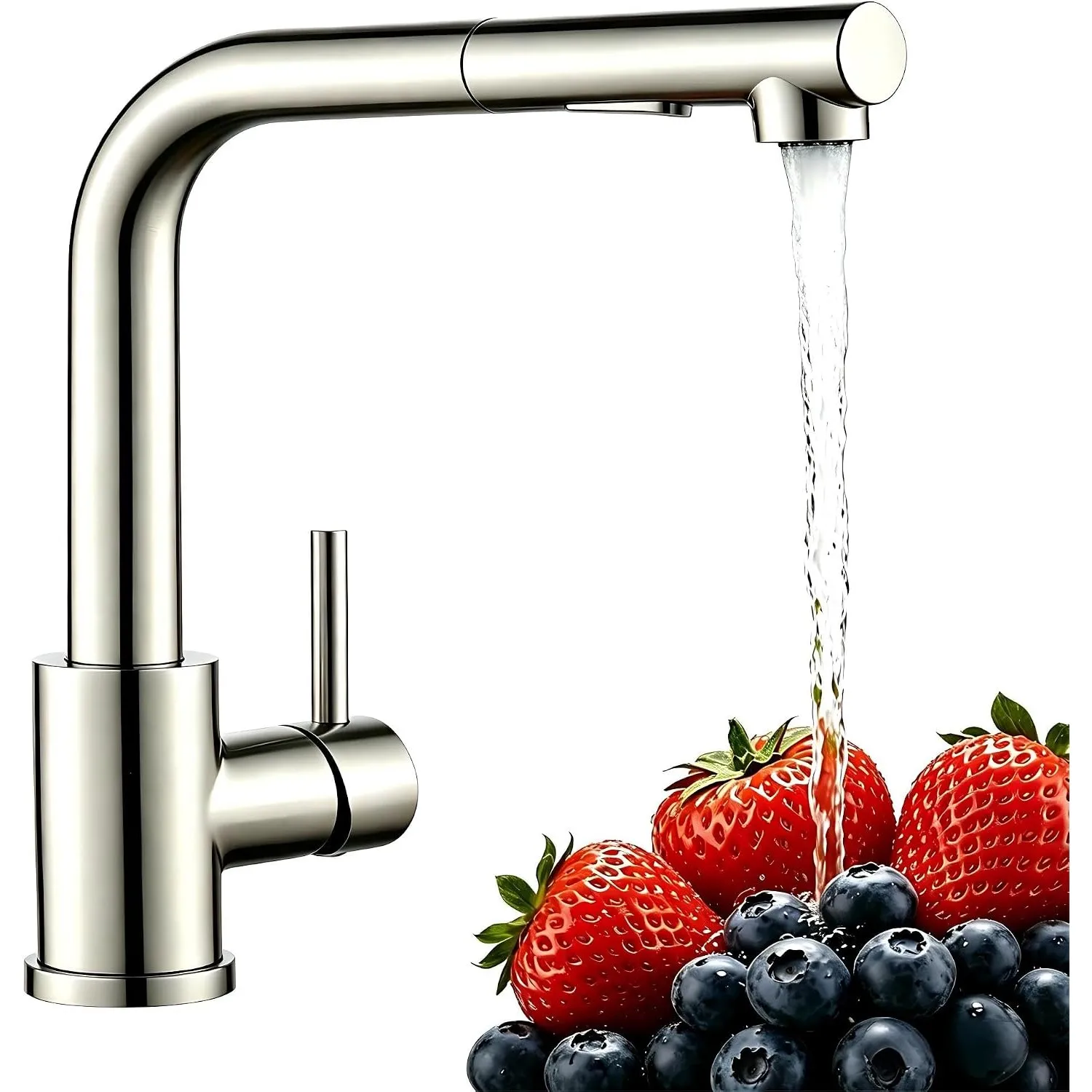 Wasserhahn Küche,Küchenarmatur Ausziehbar mit Hochdruck,Spültischarmatur Küche mit Brause Zwei Wasserstrahlarten,Armatu…