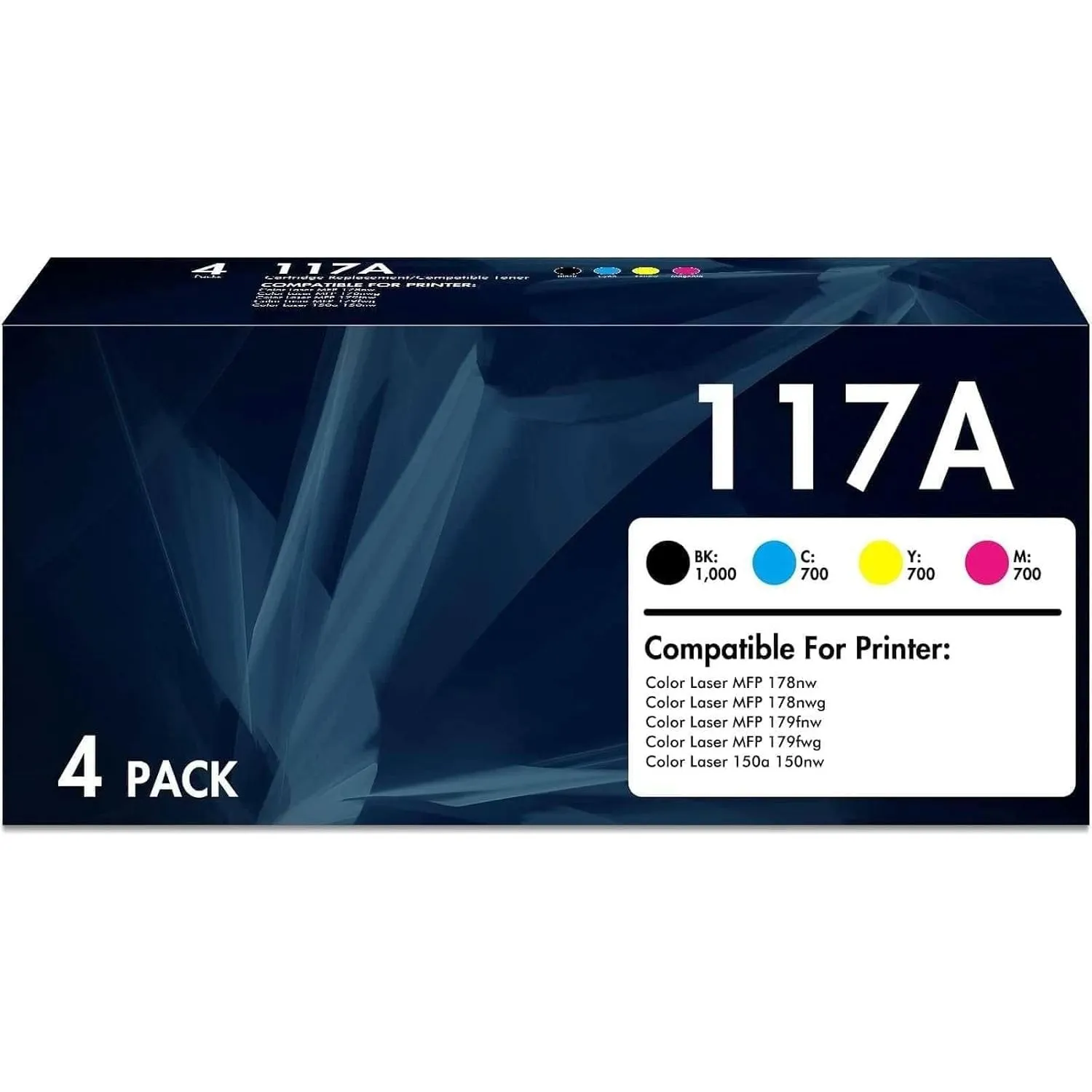 117A Toner Kompatibel für HP 117A Toner Set MFP 178NWG 179FWG | Kompatibel für HP Color Laser MFP 178nwg 179fwg 178nw 1…