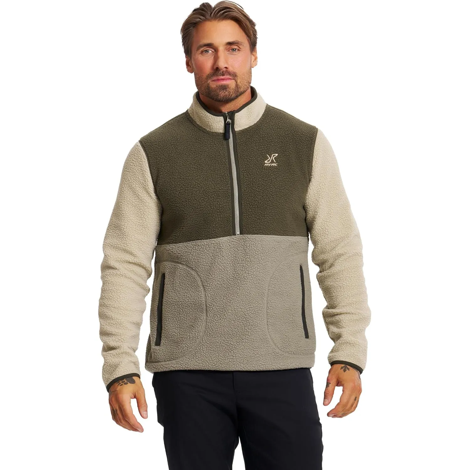 RevolutionRace Canyon Half-Zip Pile Fleece für Herren, Outdoor Teddy Fleecejacken perfekt für Wanderungen und Outdoor-A…