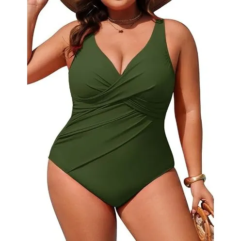 Hanna Nikole Badeanzug Damen Bauchweg Große Größen Push Up Bademode Einteiler Shape Badeanzüge Elegant Badebekleidung C…