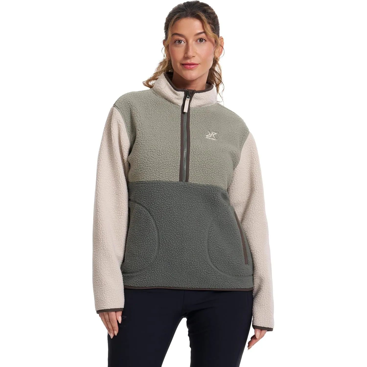 RevolutionRace Canyon Half-Zip Pile Fleece für Damen, Outdoor Teddy Fleecejacken perfekt für Wanderungen und Outdoor-Ab…