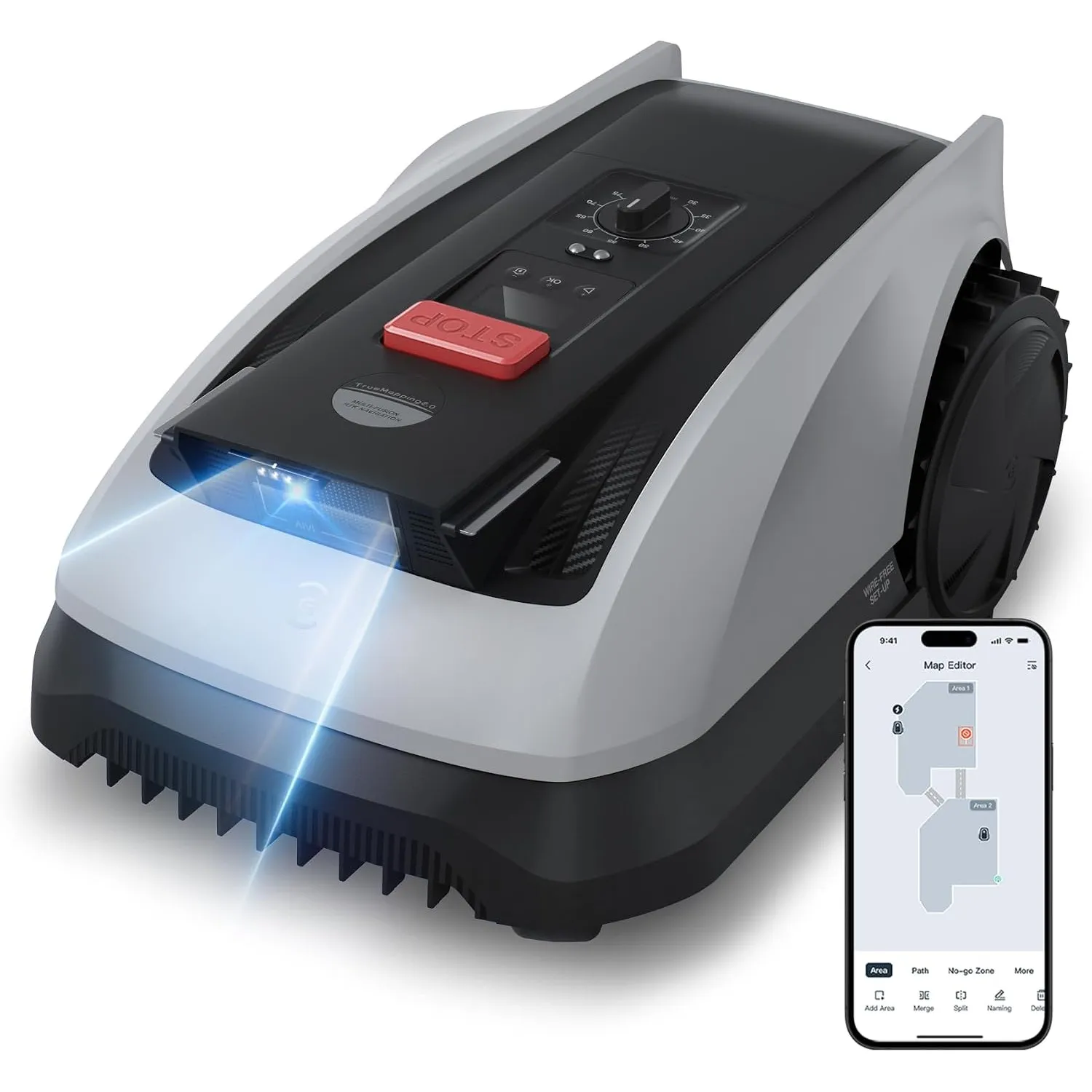 ECOVACS Goat O600 RTK Mähroboter ohne Begrenzungskabel, 600 m², Care Kit