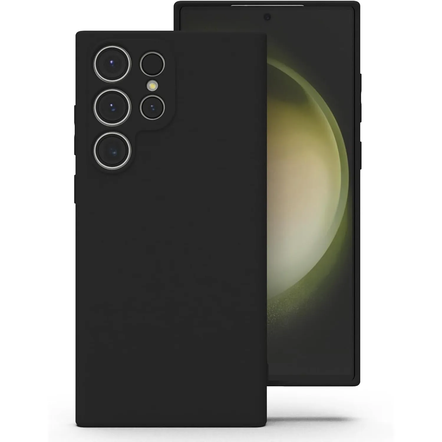 Zuvirelx Silikon Handyhülle für Samsung Galaxy S23 Ultra Hülle, Weiches Griff, Dünne, Minimalistisch, Stoßfest, rutschf…