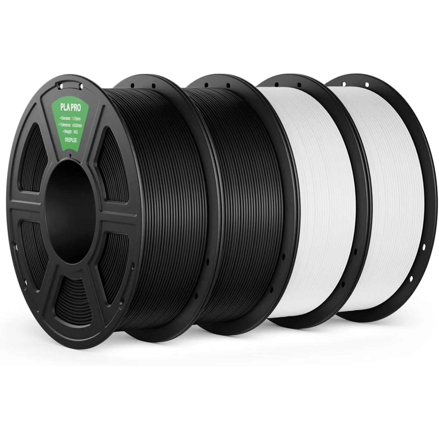 DEEPLEE PLA PRO Filament 1.75mm Schwarz 2KG Weiß 2KG