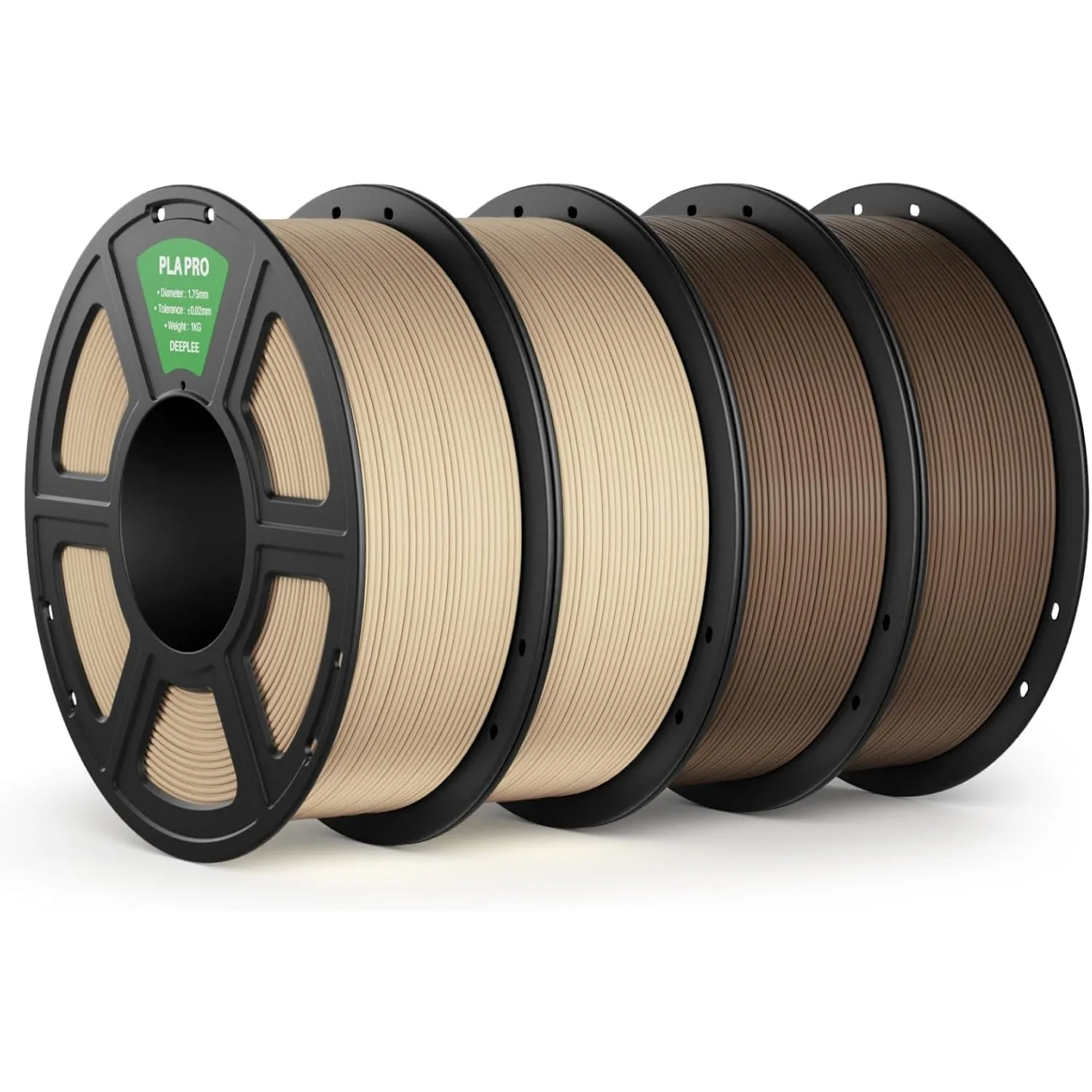 DEEPLEE PLA PRO Filament 1.75mm, Stärkere Zähigkeit 3D Drucker Filament, PLA Filament Maßgenauigkeit ±0.02 mm, Sauber g…