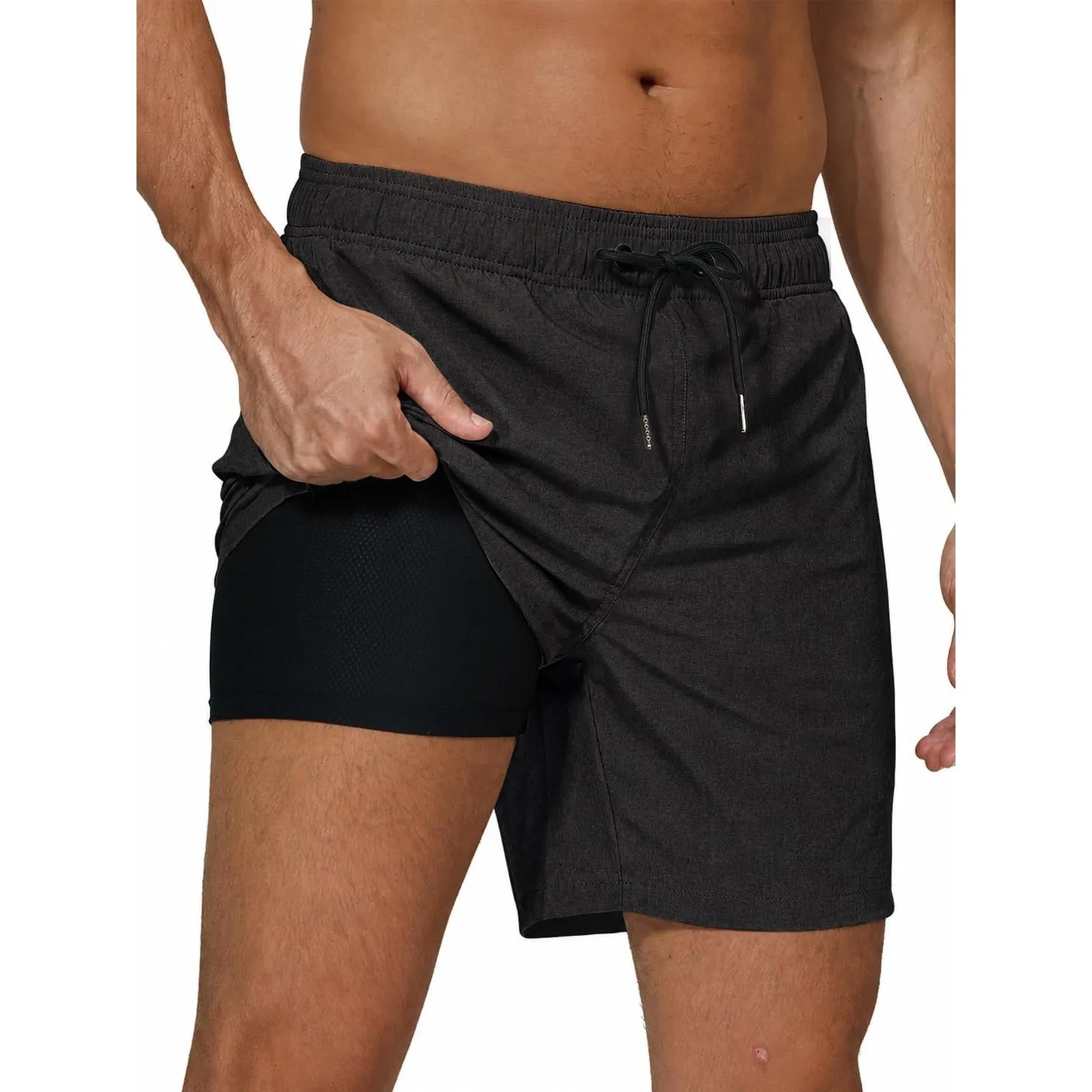 Arcweg Badehose für Herren mit Kompression Liner 2 in 1 Atmungsaktiv Badeshorts Männer Elastisch Trainingsshorts Verste…