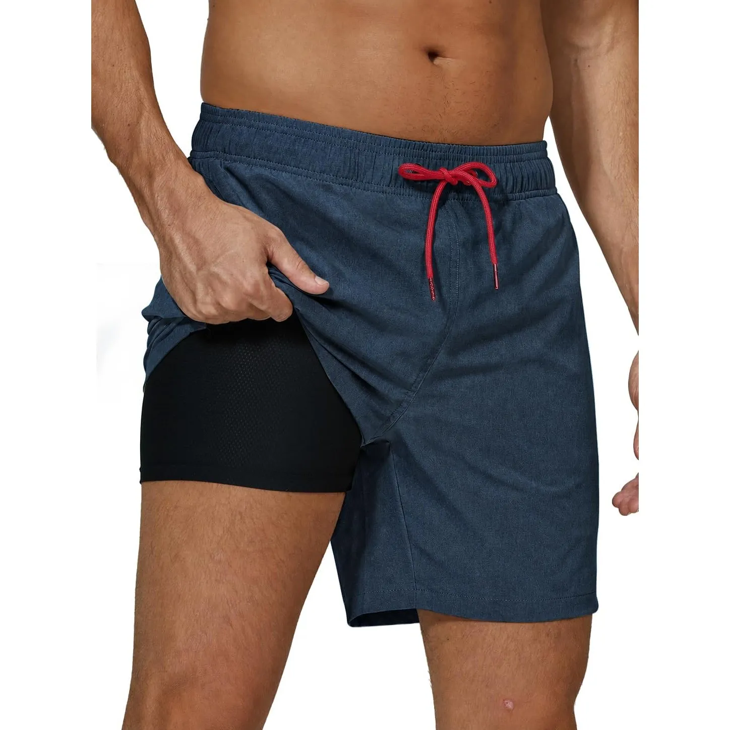 Arcweg Badehose für Herren mit Kompression Liner 2 in 1 Atmungsaktiv Badeshorts Männer Elastisch Trainingsshorts Verste…