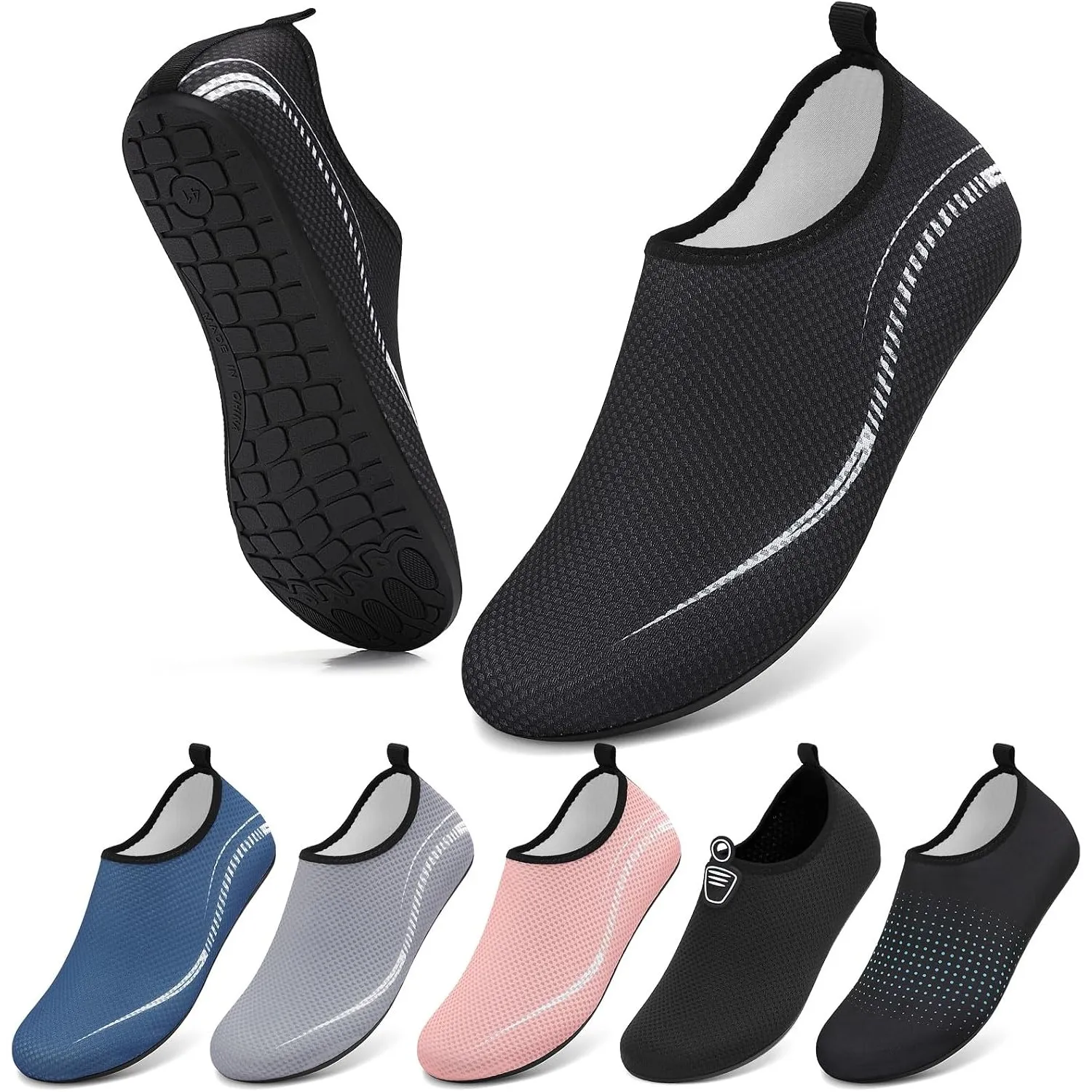 BARFULKER Badeschuhe Wasserschuhe Damen Herren Schnell Trocknend Aquaschuhe rutschfeste Strandschuhe Surfschuhe Schwimm…