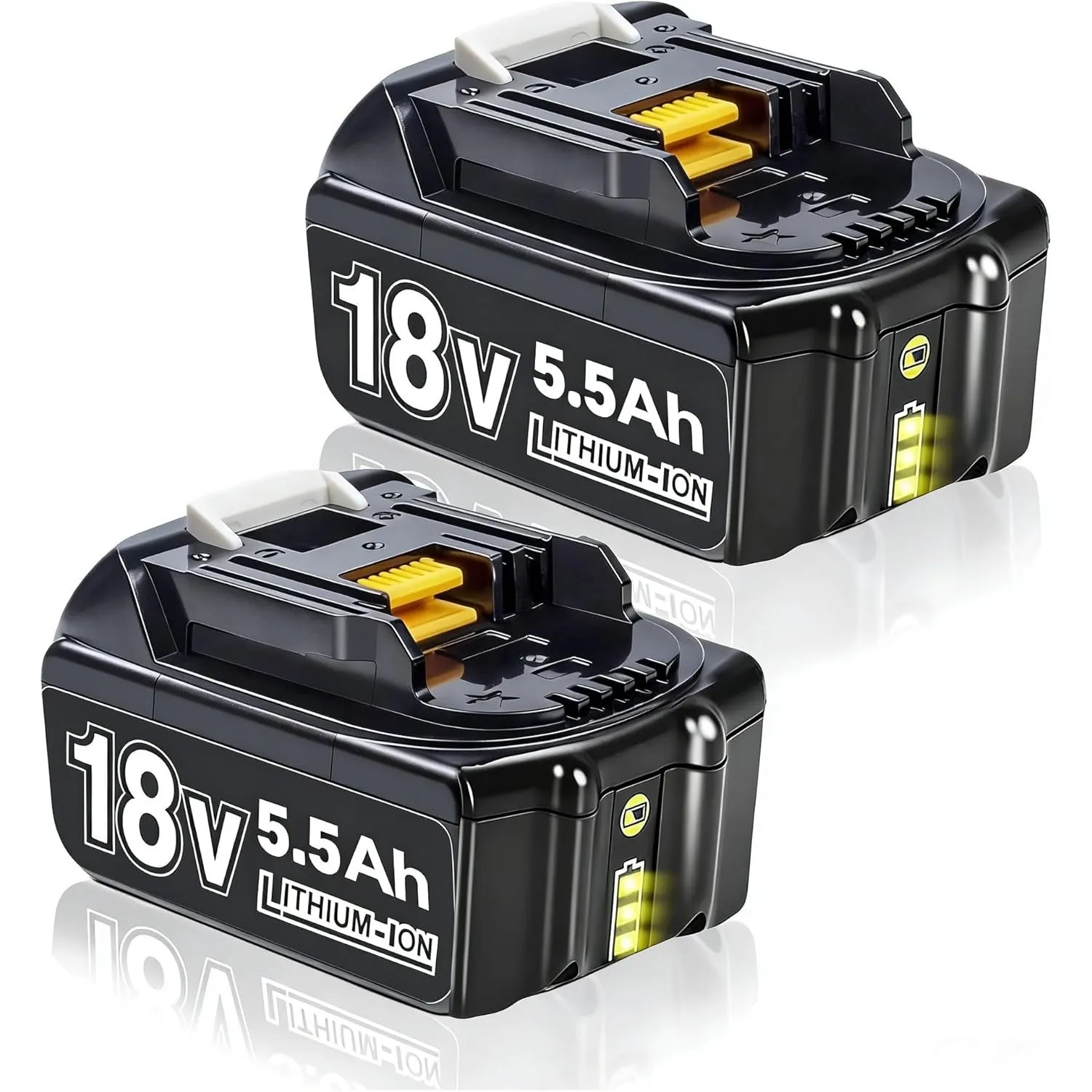 2 X 18V 5500mAh Ersatzakku für makita 18V Akku Li-ion BL1850 BL1850B BL1830 BL1860B BL1845 BL1835 BL1815 194205-3 LXT-4…