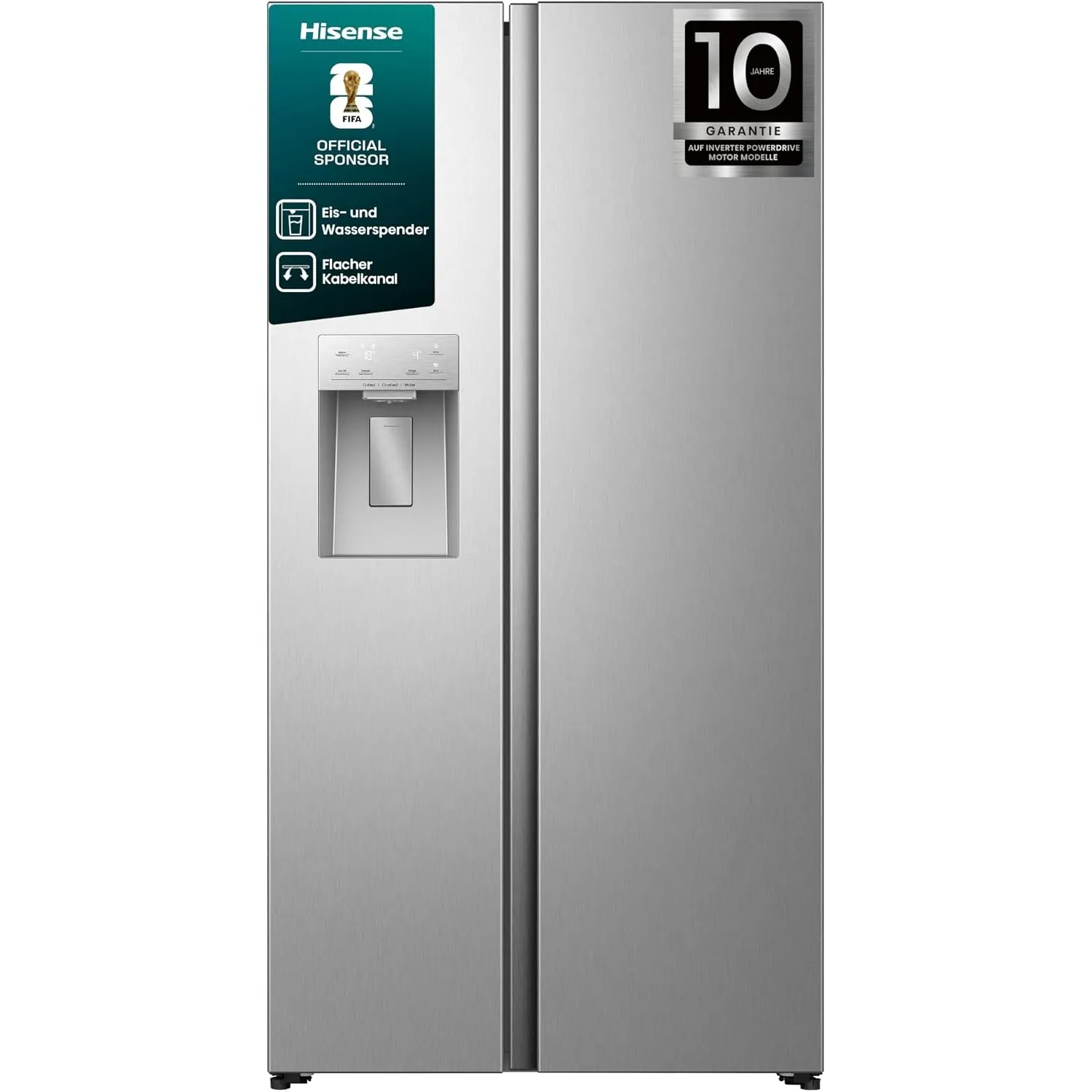 Hisense RS5P528STIE Side-by-Side mit Eis-, Crushed- und Wasserspender/ 528L/ Wassertank/ConnectLife/Supercool/Big Box/F…