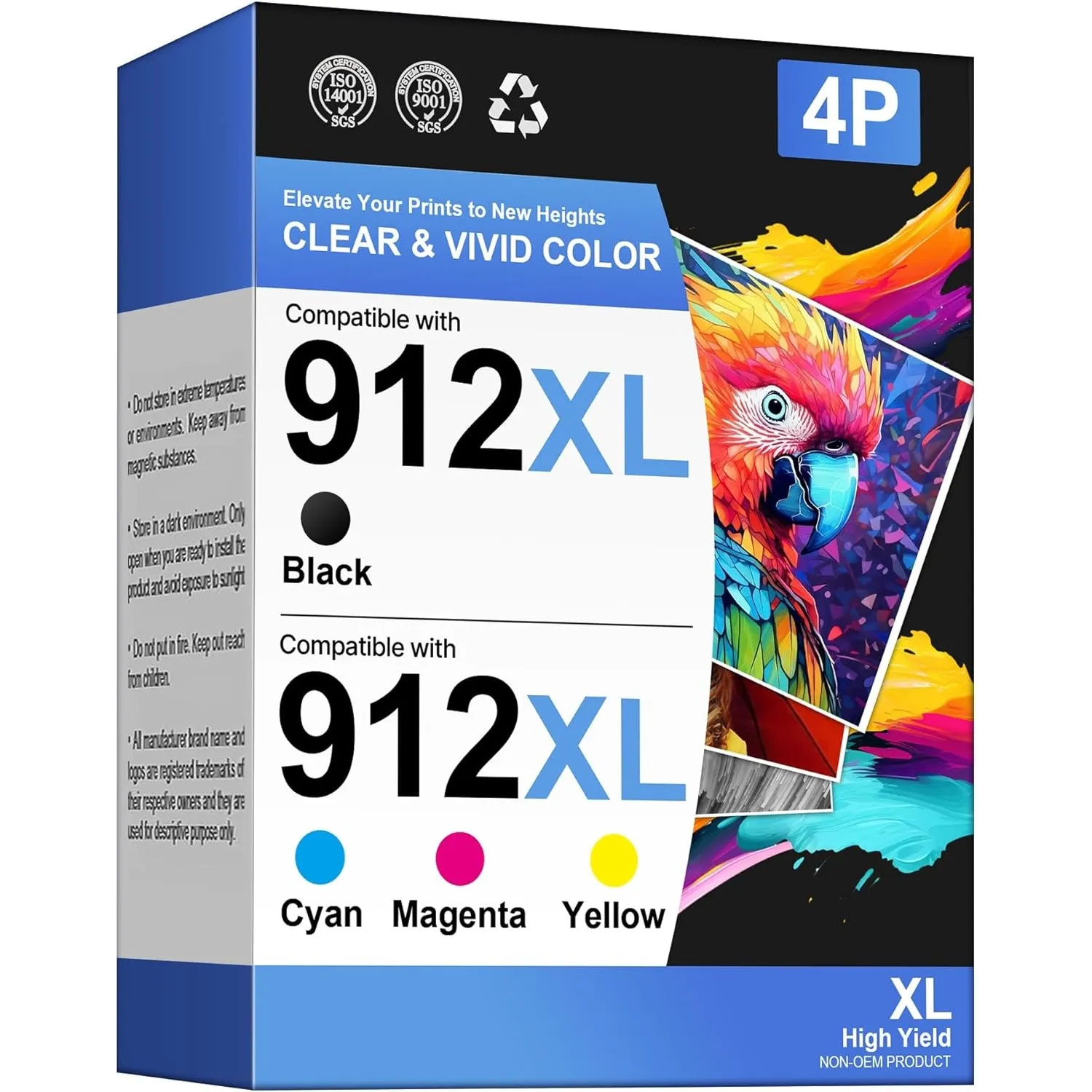 Glliter 912XL Druckerpatronen Kompatibel für HP 912 Druckerpatronen für HP OfficeJet Pro 8022 Patronen für OfficeJet 80…