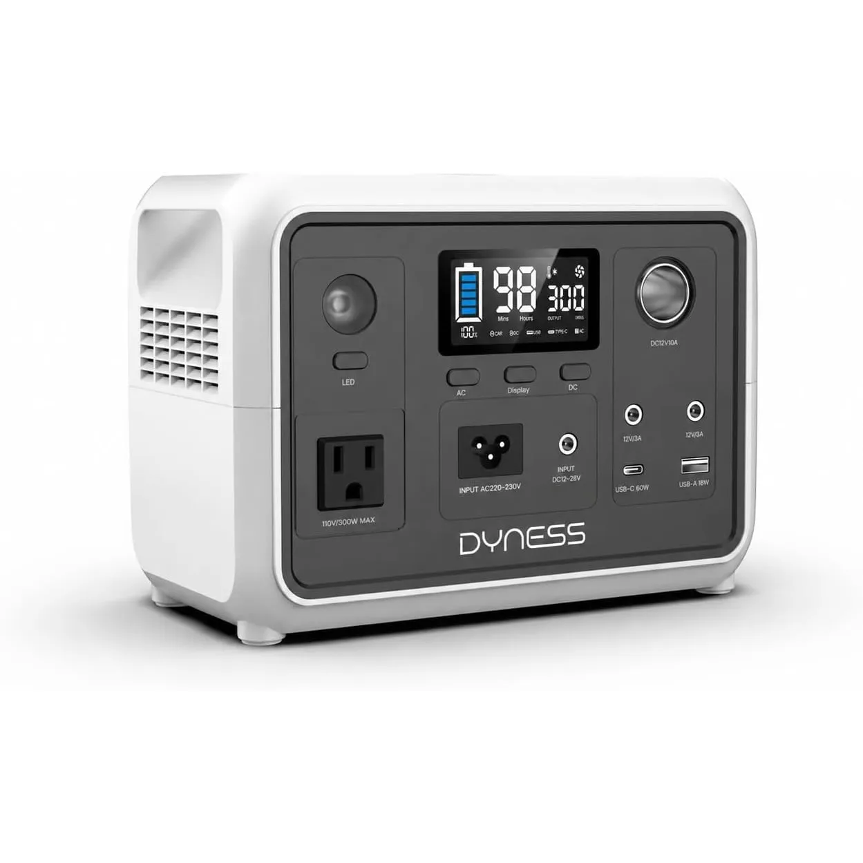Dyness 300W Tragbares Powerstation, 256Wh AC-Steckdose LiFePO4 Batterie Solargenerator mit 6 Ausgängen & 4 Ladeoptionen…