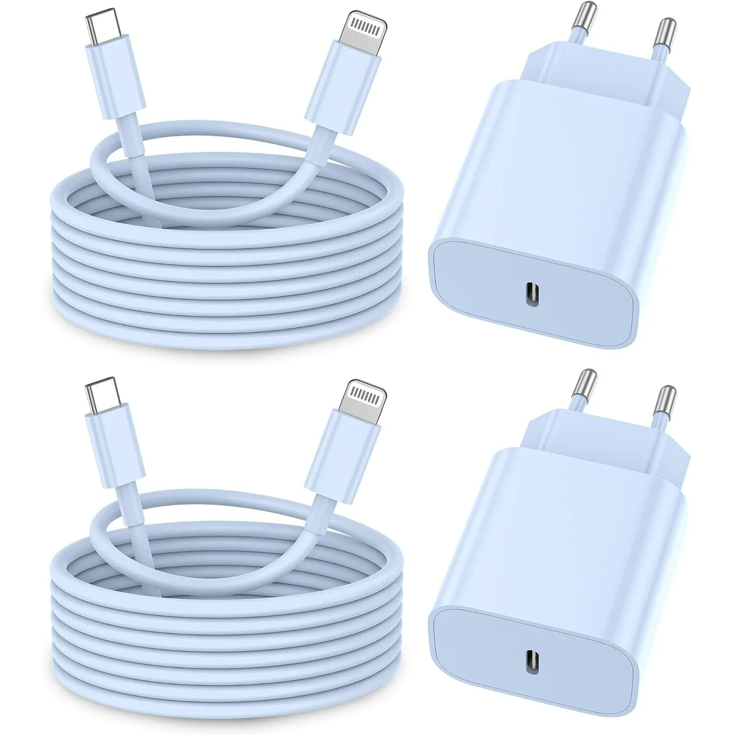 iPhone Ladekabel, [MFi-Zertifiziert] 2er Pack iPhone Ladegerät Apple Ladekabel 2M,USBC Schnellladegerät mit USB C auf L…
