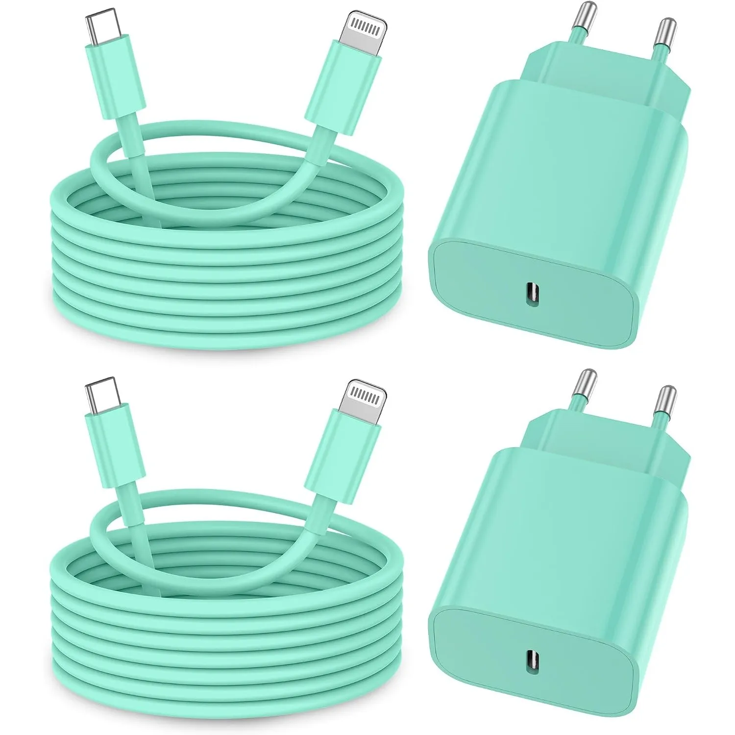 iPhone Ladekabel, [MFi-Zertifiziert] 2er 20W Pack iPhone Ladegerät Apple Ladekabel 2M,USBC Schnellladegerät mit USB C a…