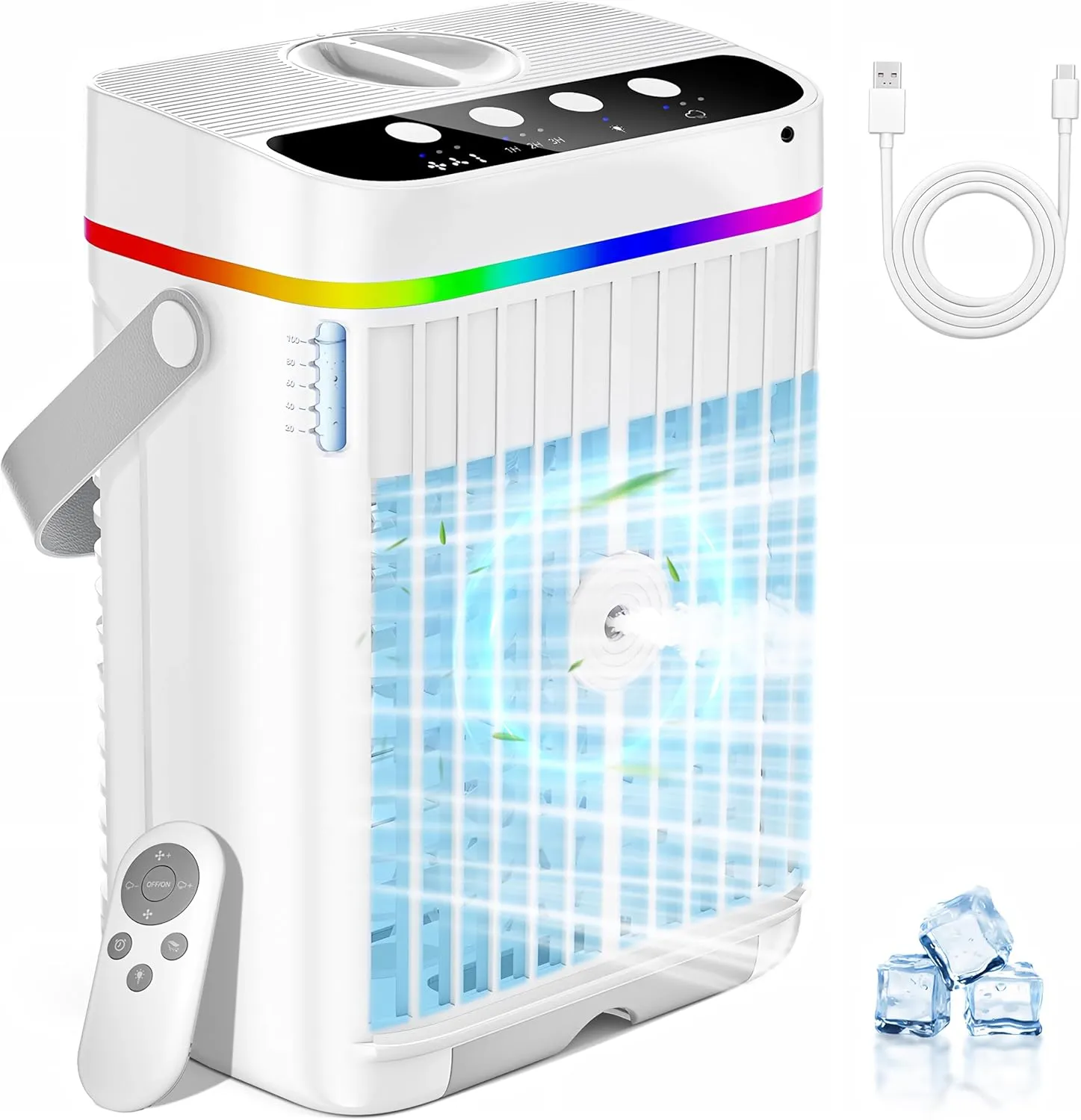 Mobile Air Conditioner, 4-in-1 Mini Air Conditioner with Cool Mist, Mobile Air Conditioner, Air Conditioner without Exh…