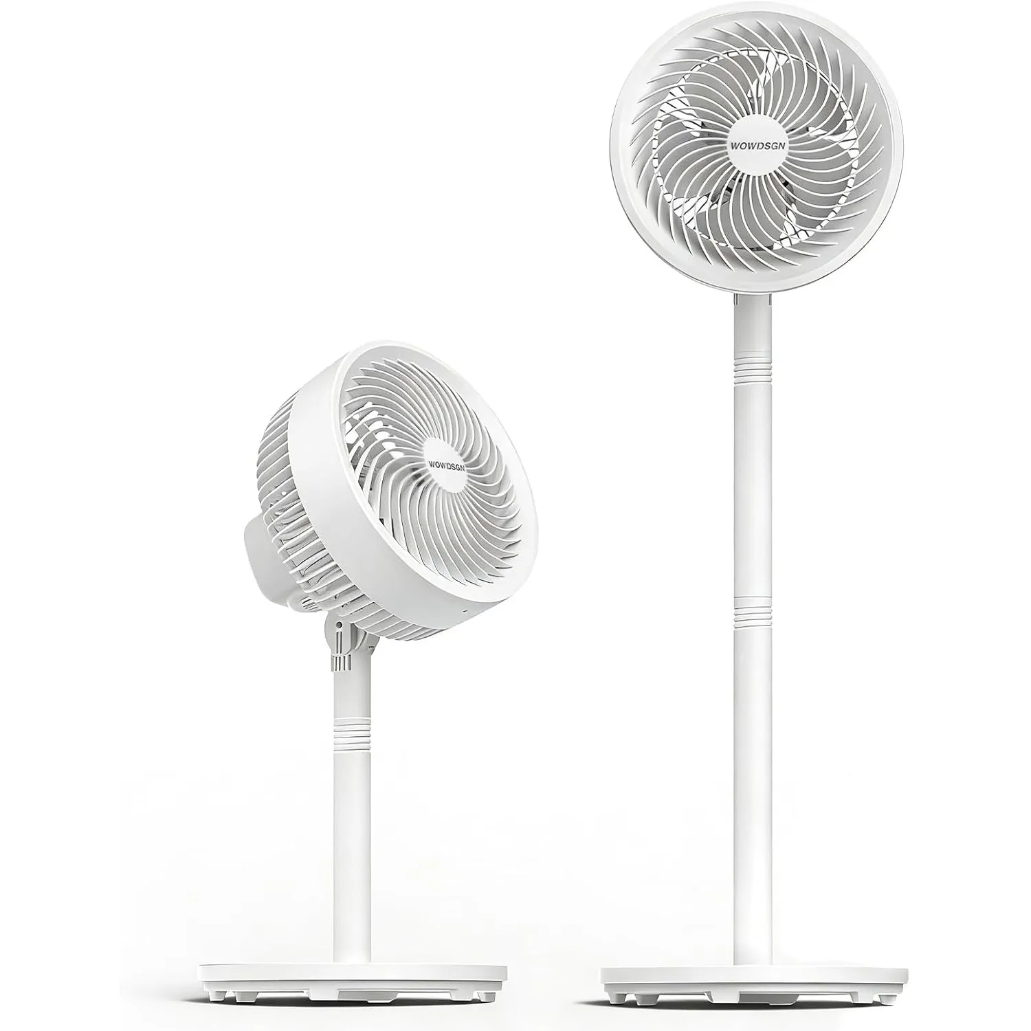 WOWDSGN Standventilator 2-in-1 Stand- & Tischventilator, 3 Geschwindigkeitsstufen, 36,8–106cm höhenverstellbar, 38W Kra…