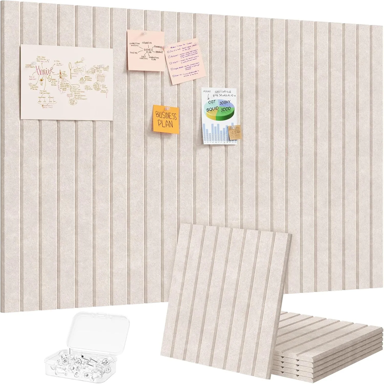 Lifewit 90 x 60 cm Filz Pinnwand Selbstklebend, 6 Pack Pinnwand Kork Alternative, Dekorative Vision Board Fotowand Pin …