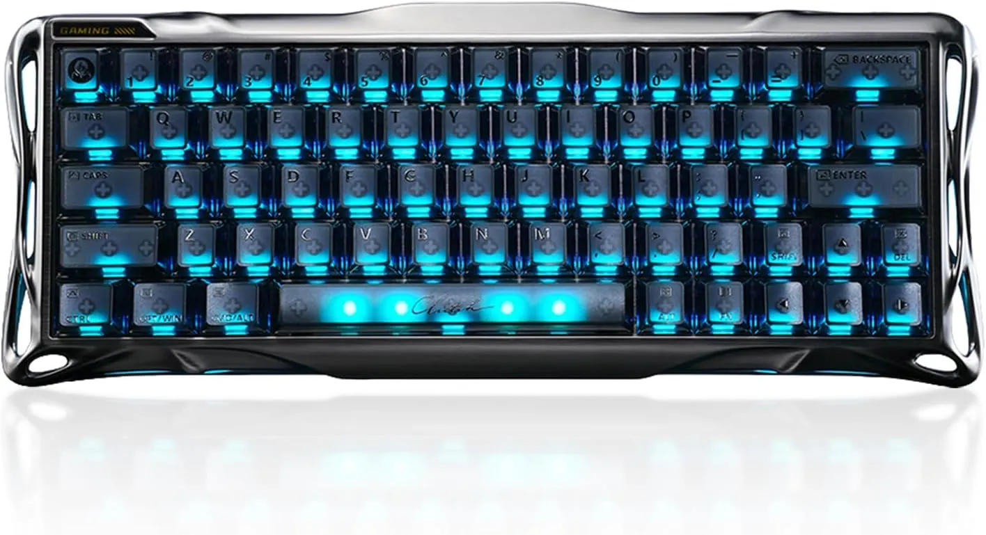 GravaStar Mercury V60 Pro 60% Hall Effect Gaming Tastatur, 8000Hz Rapid Trigger Tastatur, 0.005mm RT, Magnetische Schal…