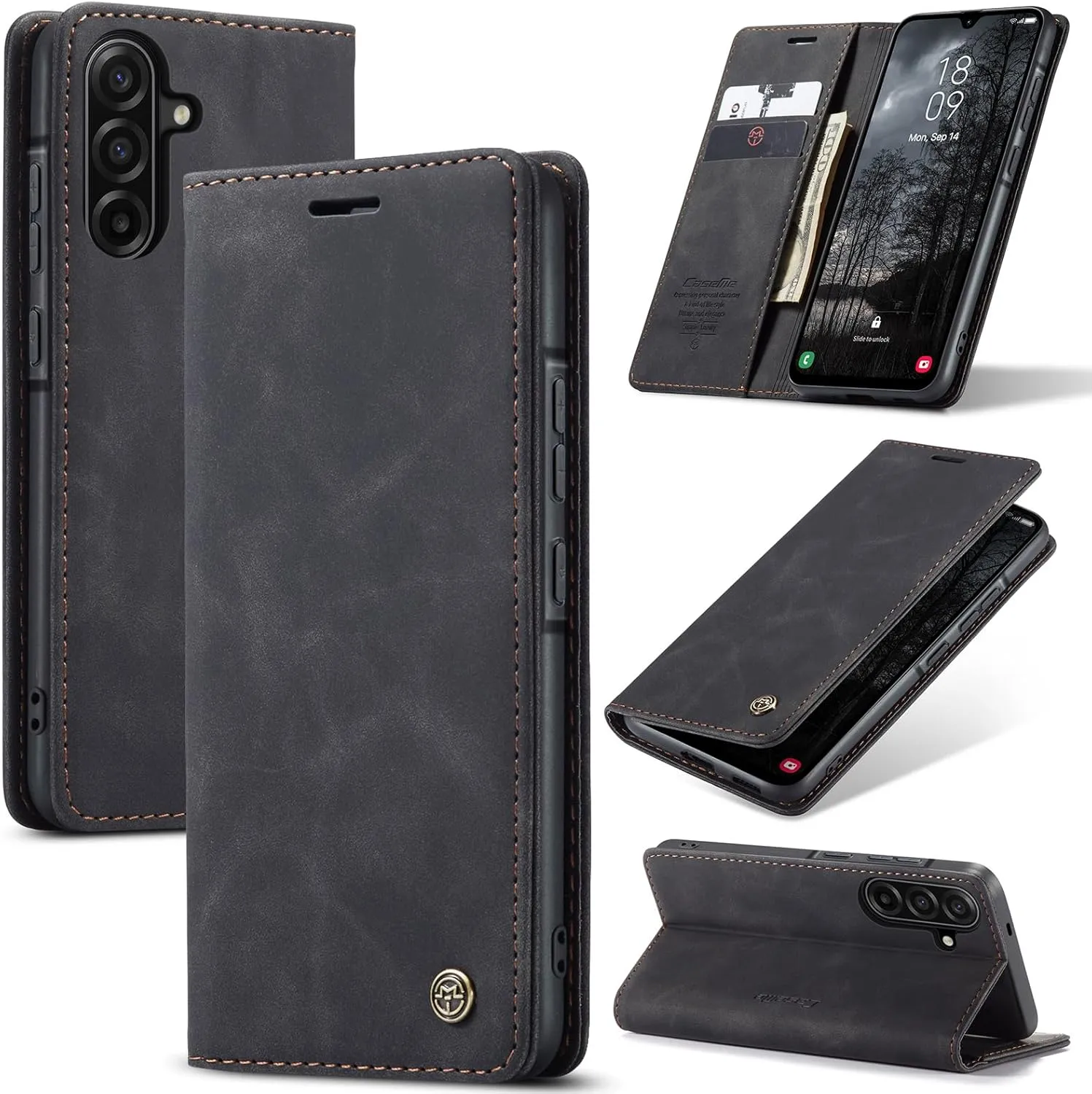 Handyhülle für Samsung Galaxy A57 5G Hülle Premium Lederhülle Flip Case Magnet Tascher Kartenfach Standfunktion Klapphü…