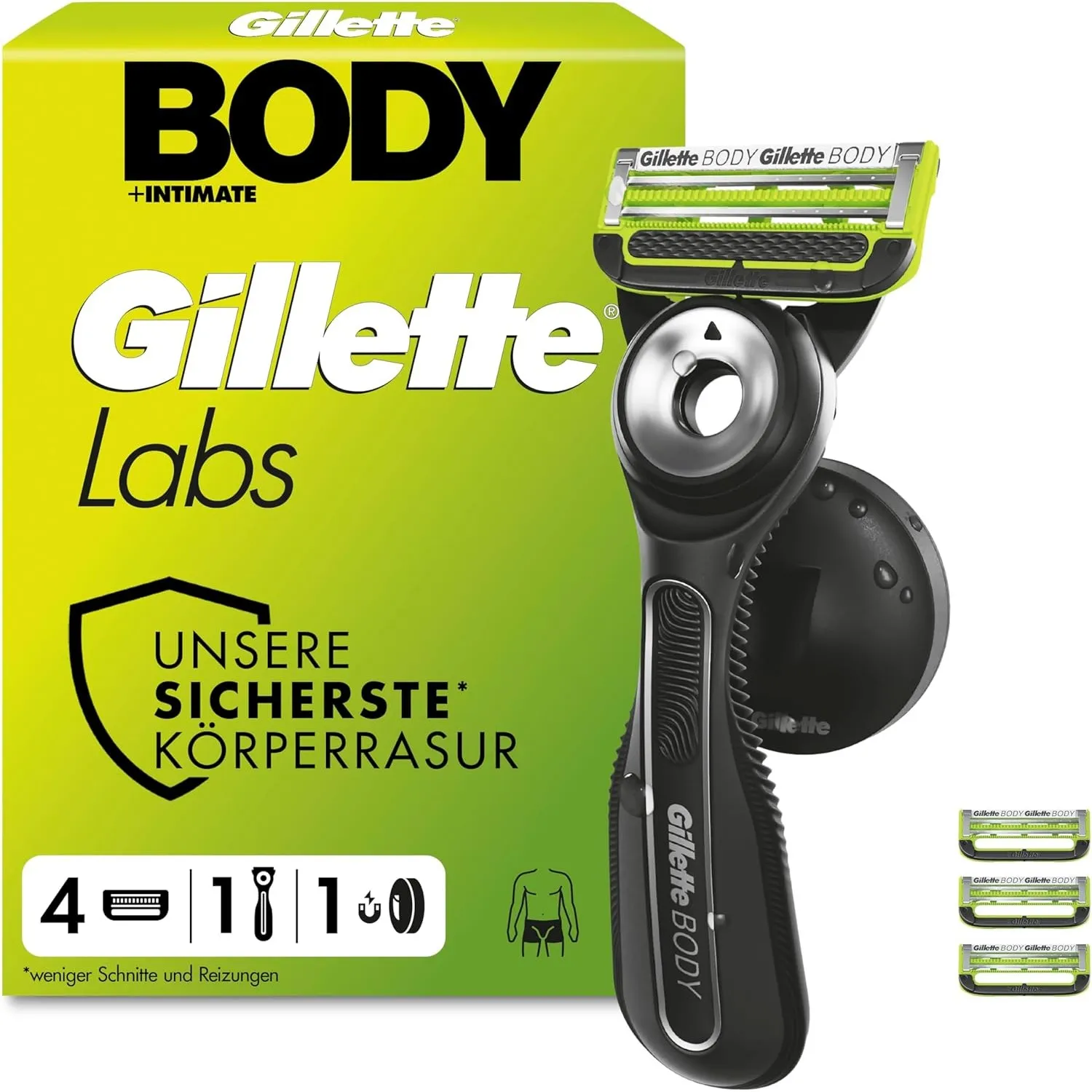 Gillette Labs Body & Intimate Rasierer, Körper Und Intimbereich, Schwarz