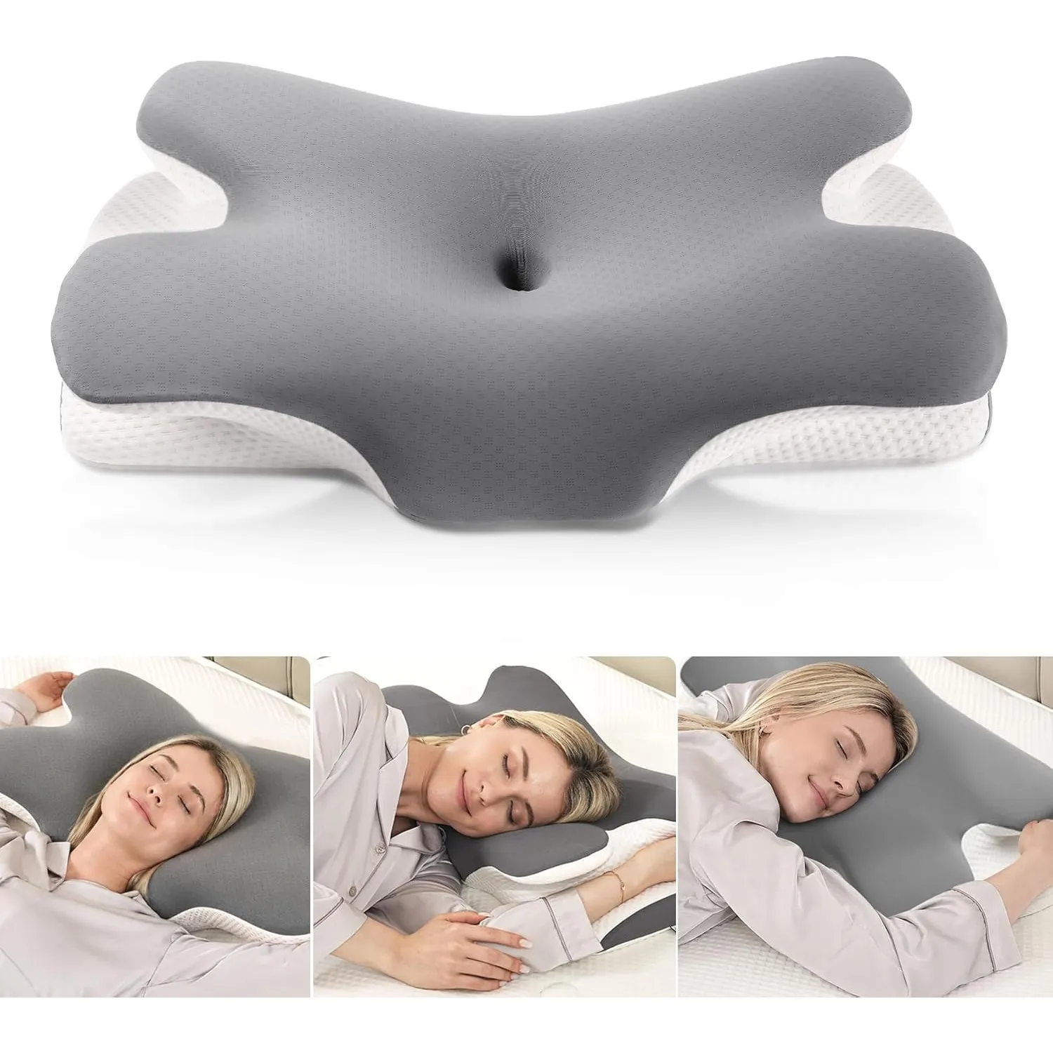 MULISOFT Nackenkissen Memory Foam Schmetterlingskissen Ergonomisches Kissen