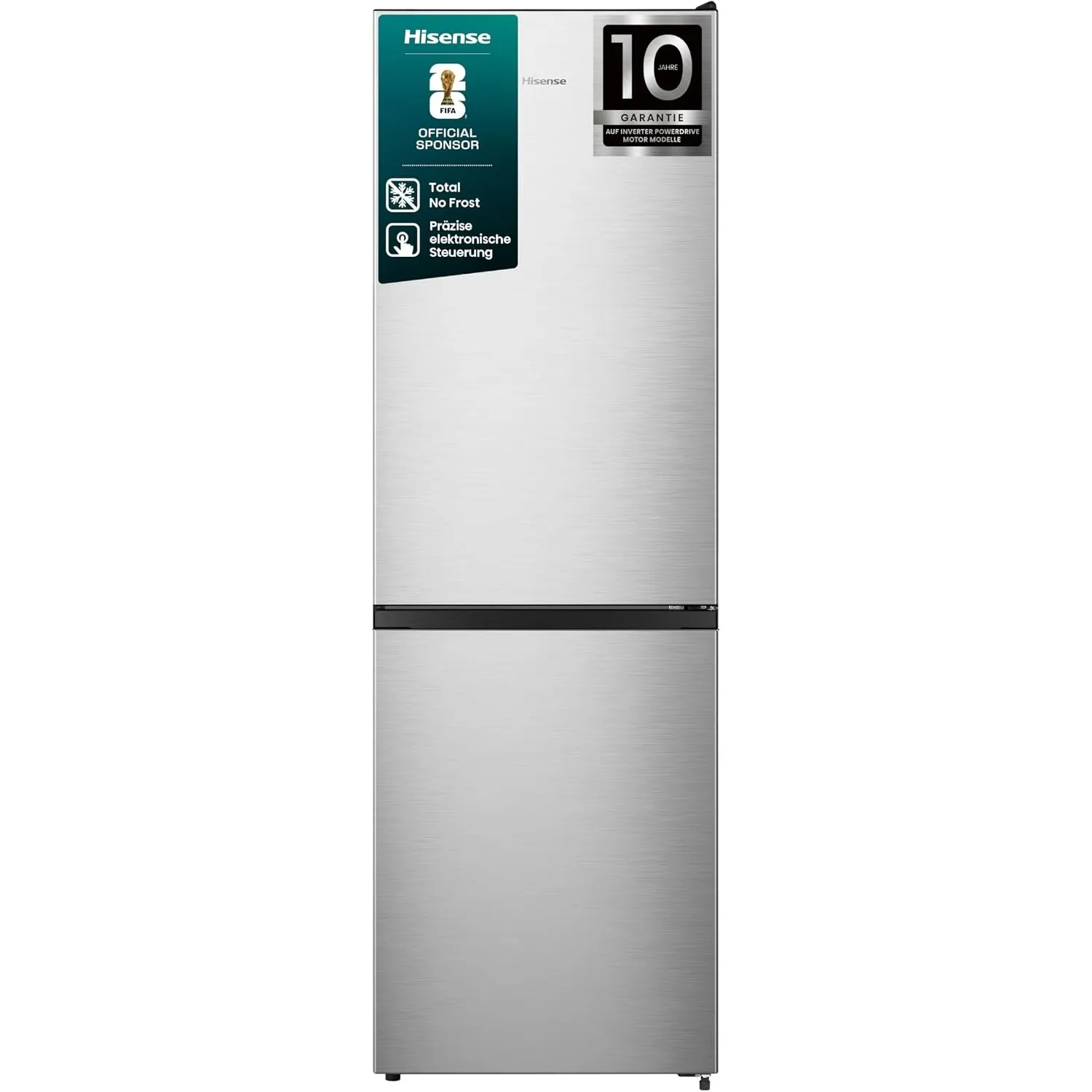 Hisense RB3N300NECA Kühl- Gefrierkombination/Total NoFrost/Türöffnung bis 90°/Multiflow 360°/Flaschenhalter/FreshZone/3…