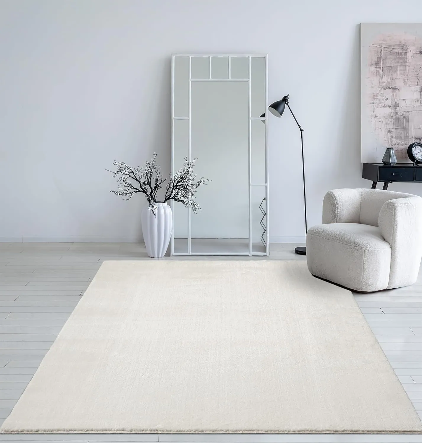Mia's Taos Rugs - Cuddly Short Pile Rug in Fur Look, Super Soft & Washable up to 30°C, with Non-Slip Underside, Living …