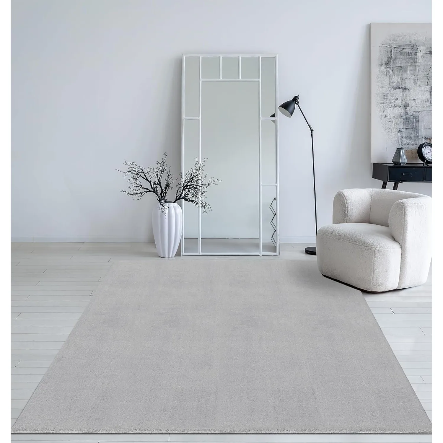 Mia´s Teppiche Taos – kuscheliger Kurzflor Teppich in Felloptik, super Soft & waschbar bis 30°C, mit Anti-Rutsch-Unters…