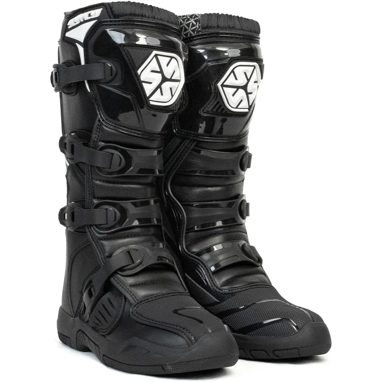 Scoyco Motocross Stiefel Herren CE-Stufe 1 TPU-Schienbein-und Knöchelschutz | Schockbeständigkeit Knöchelstütze Mikrofa…